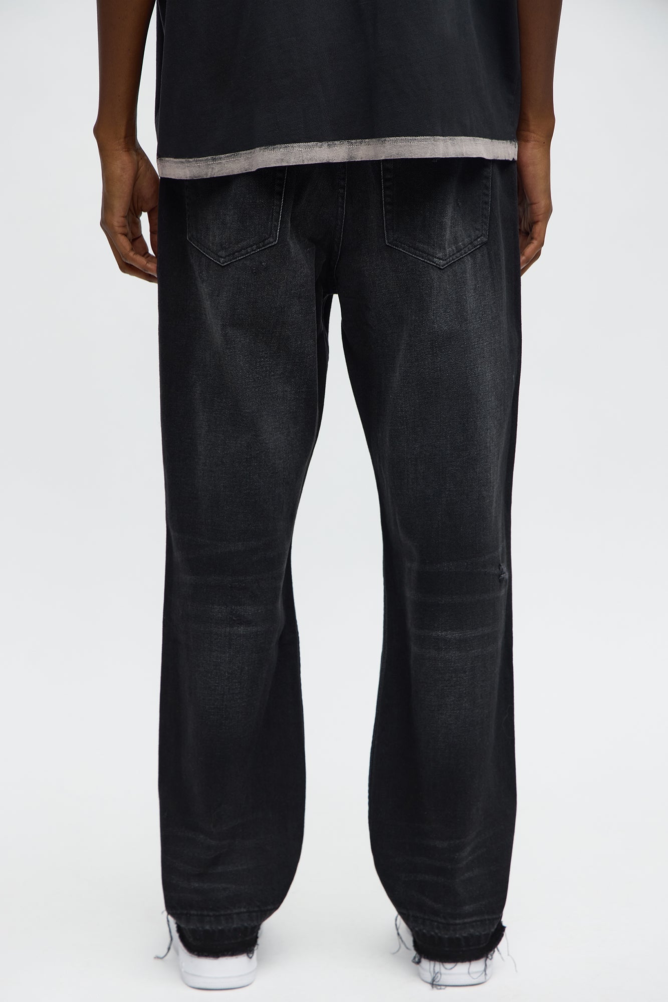 Straight To The Future Distressed Jean - Black Wash