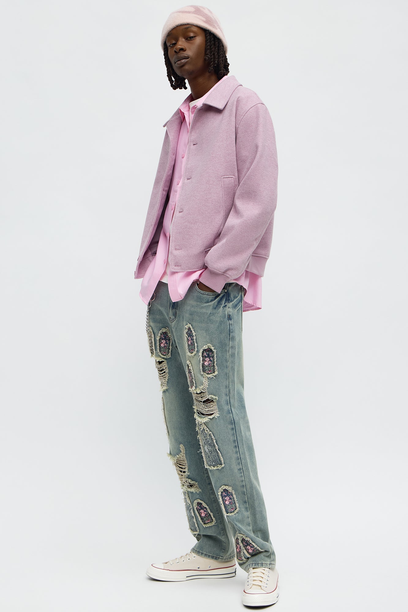 Elevated On The Run Faux Wool Bomber Jacket - Mauve