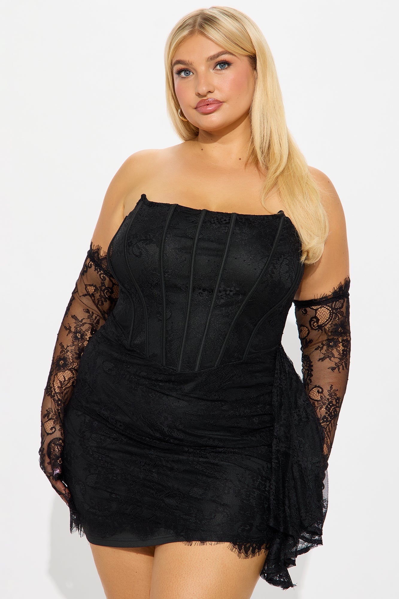 Tall Always Sweet Corset Mini Dress Set - Black