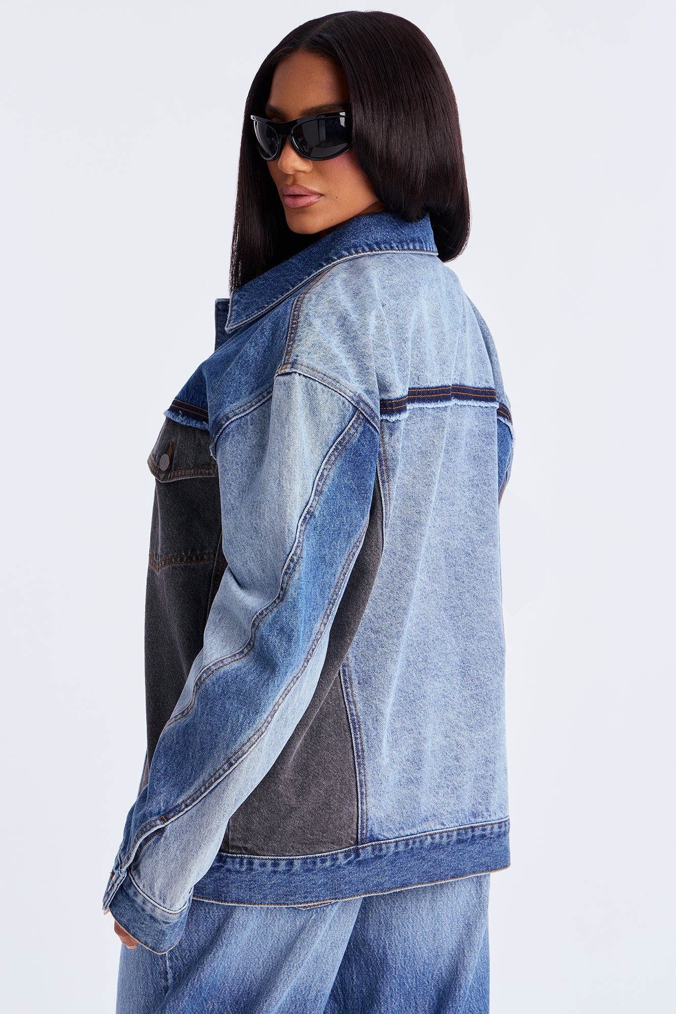 All That Reconstructed Denim Jacket - Medium Wash