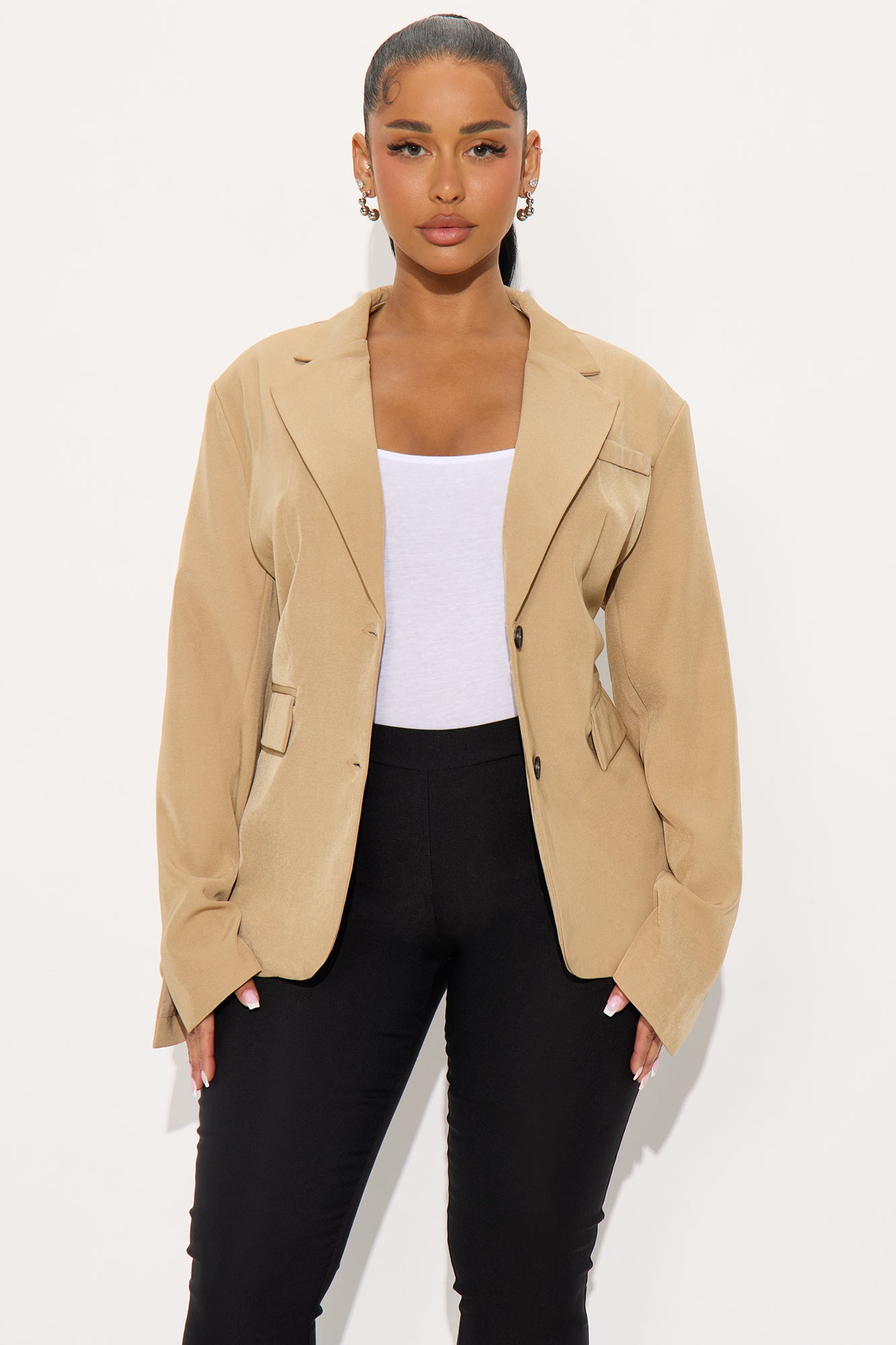 Beatrice Oversized Blazer - Taupe
