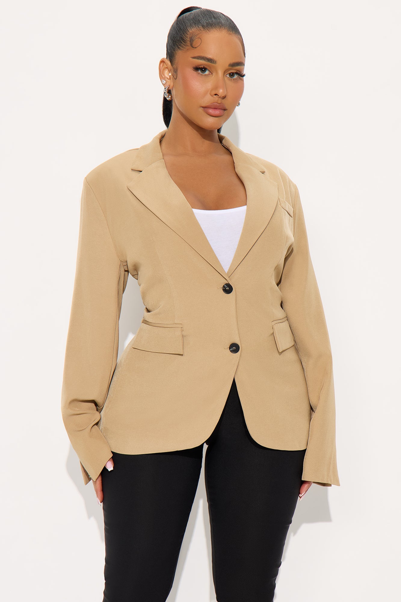 Beatrice Oversized Blazer - Taupe