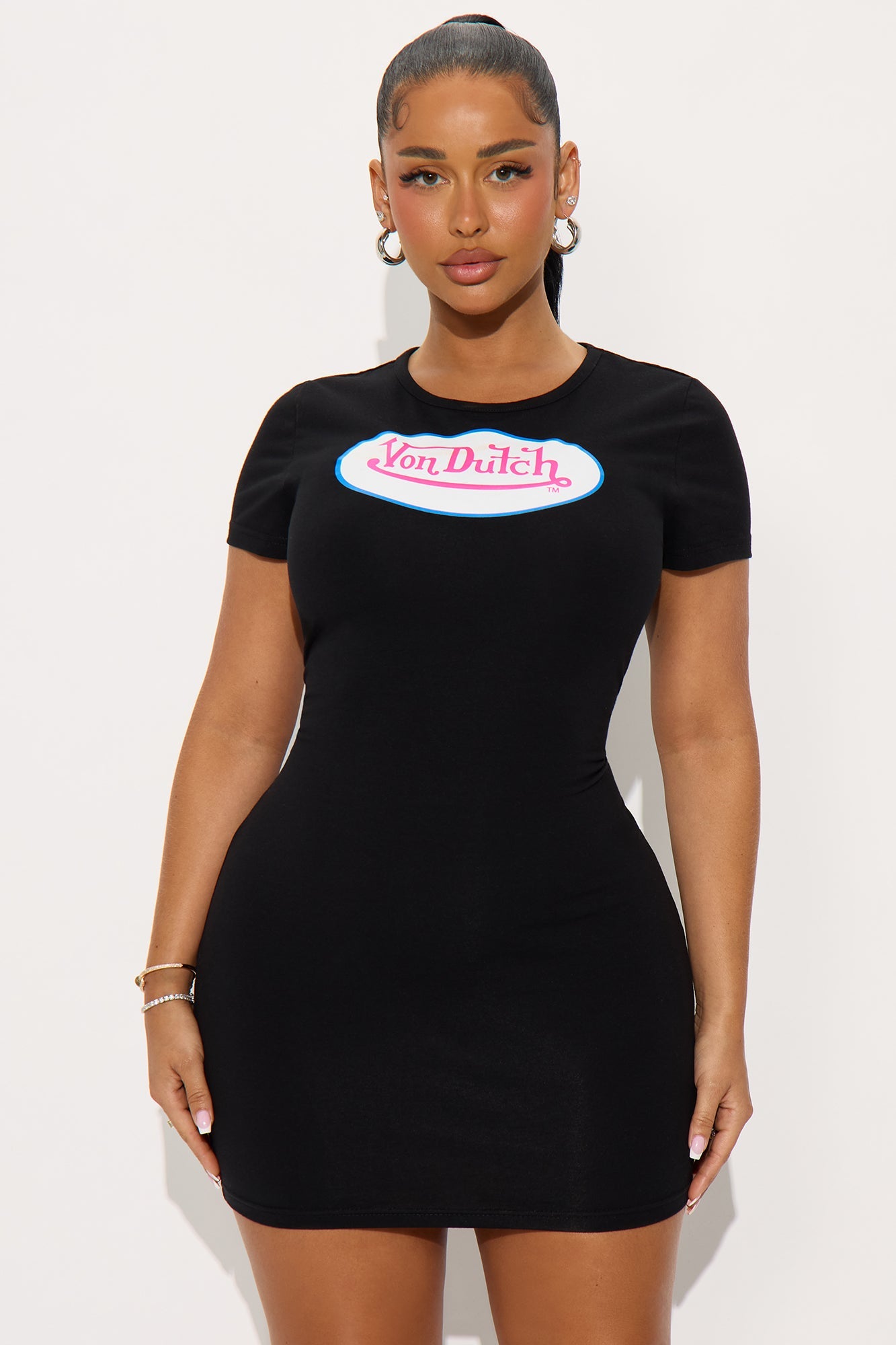 Von Dutch Boyfriend Mini Dress - Black