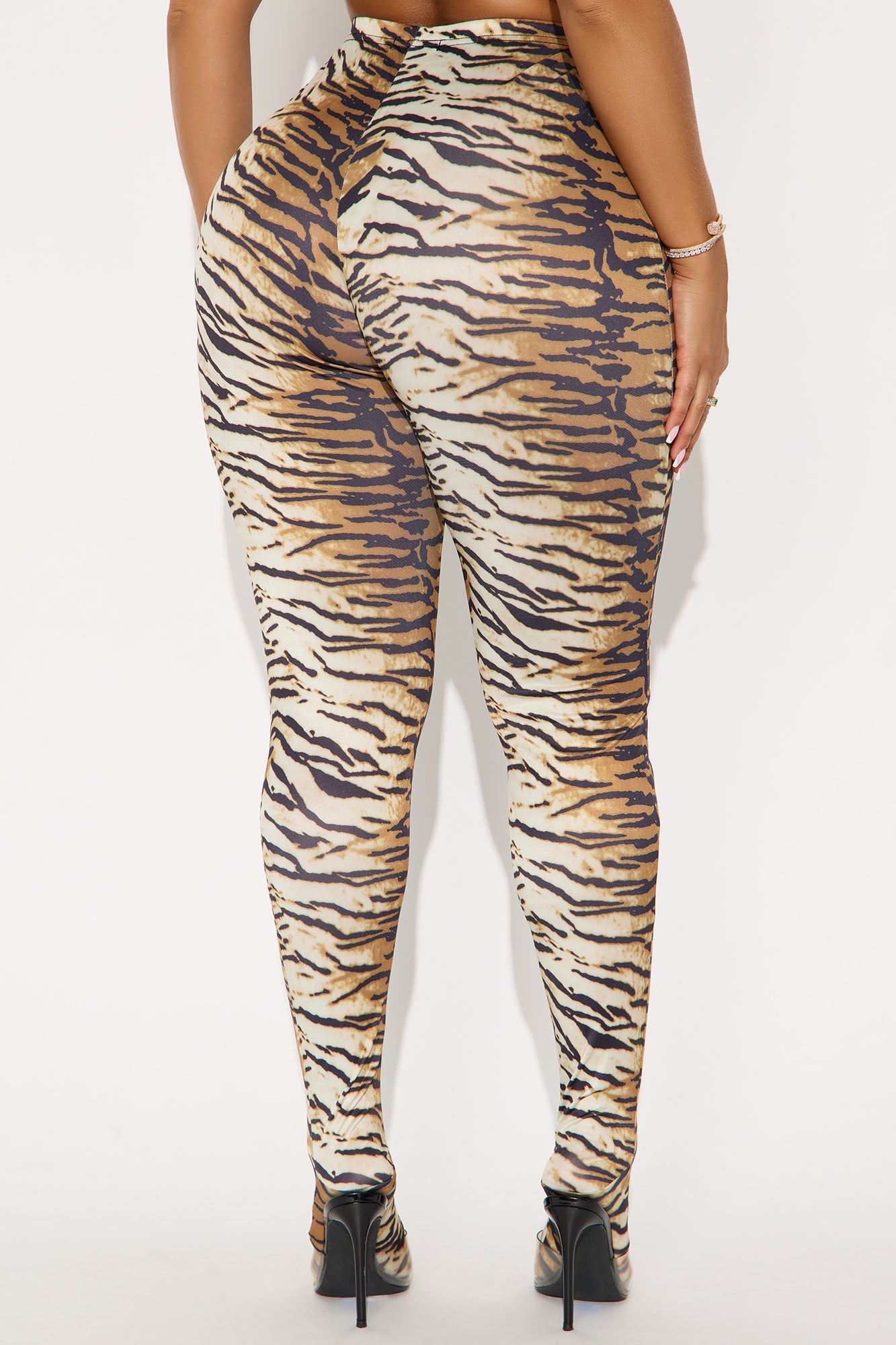 Secret Crush Tiger High Rise Legging - Cream/combo