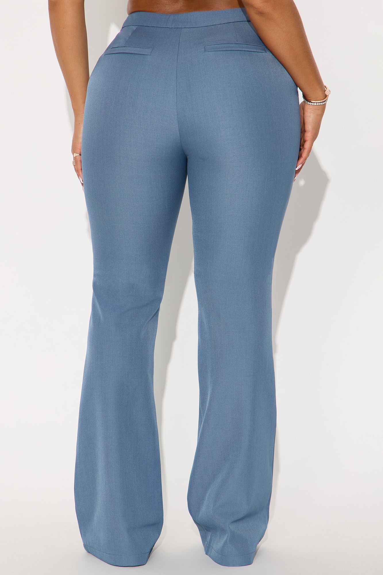 Breaking Even Flare Trouser - Slate Blue