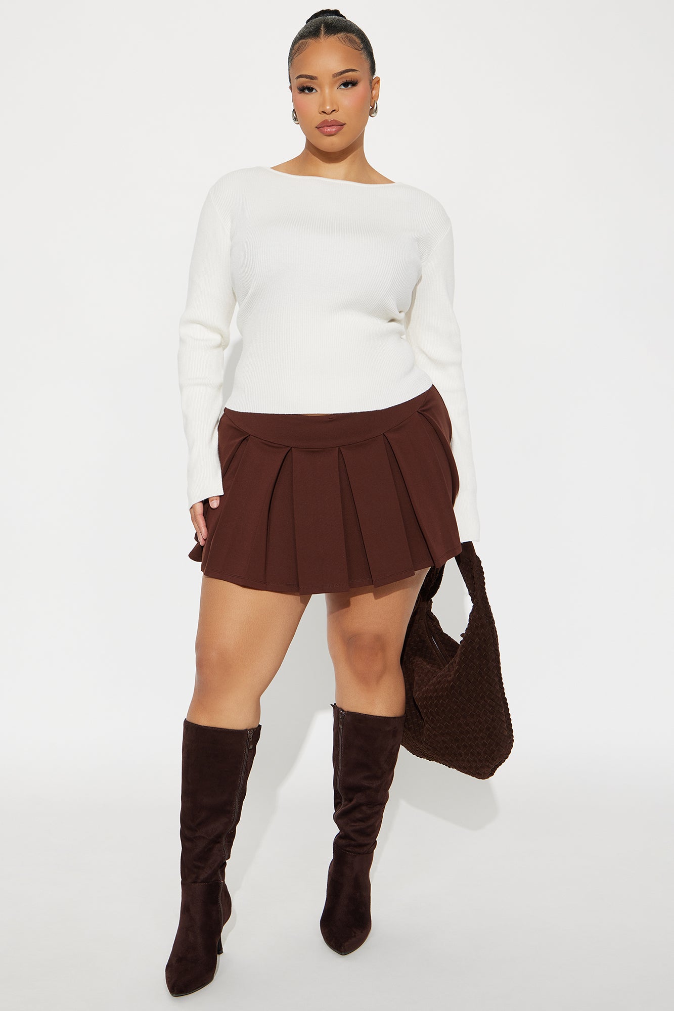 No Plans Tonight Sweater Top - Ivory