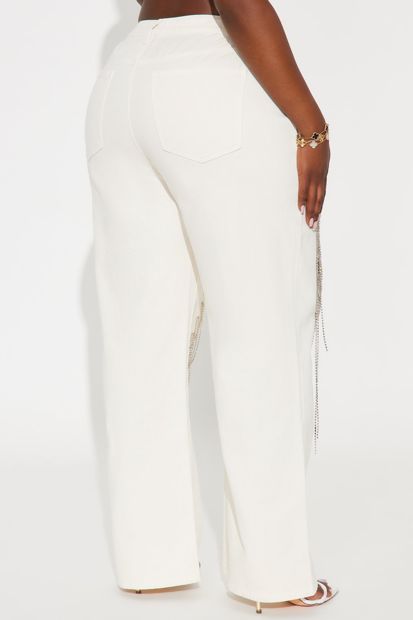 Make Your Life Shine Distressed Pant - Stone