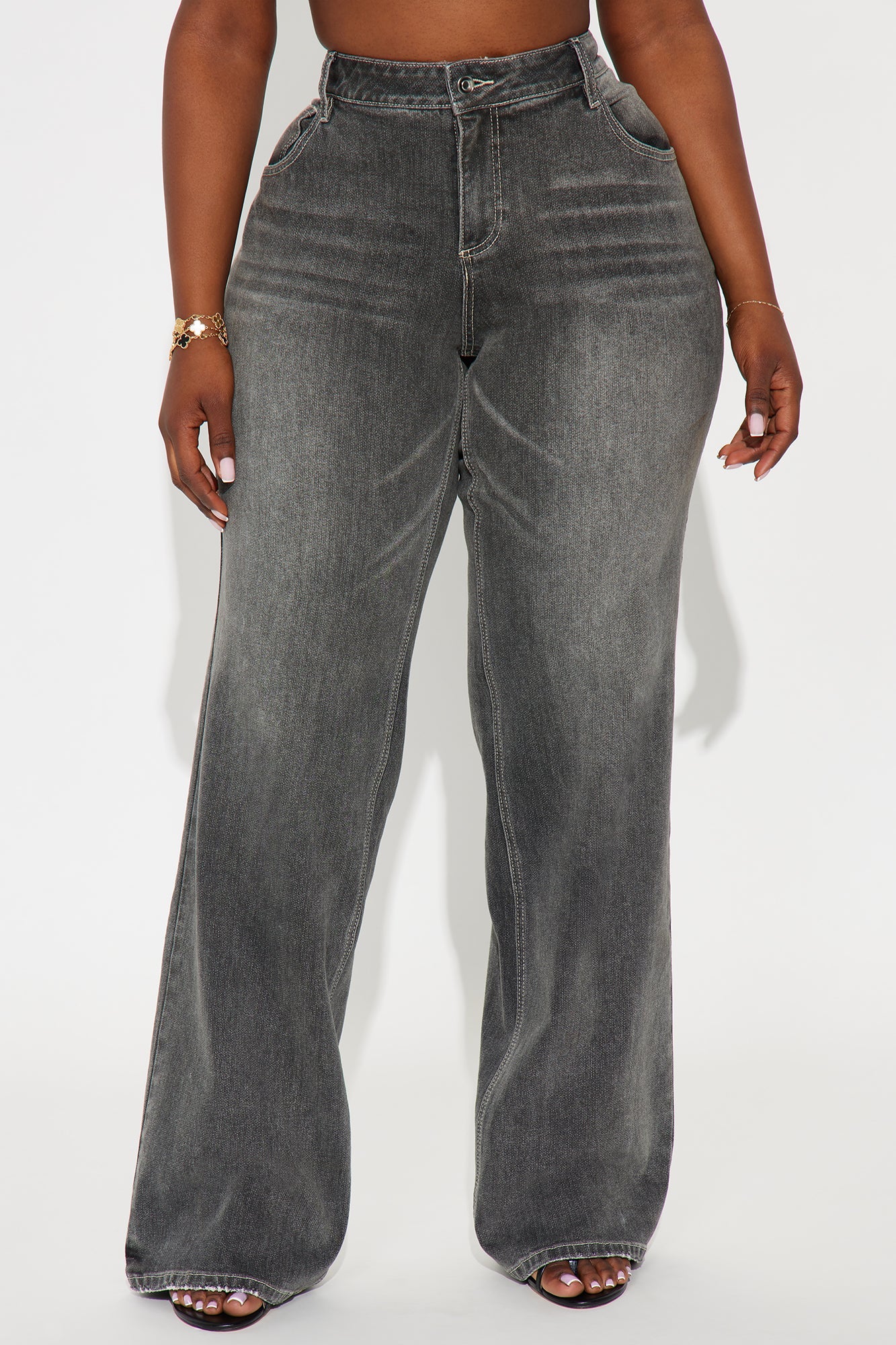 Tall Greyson Low Rise Straight Leg Jeans - Grey