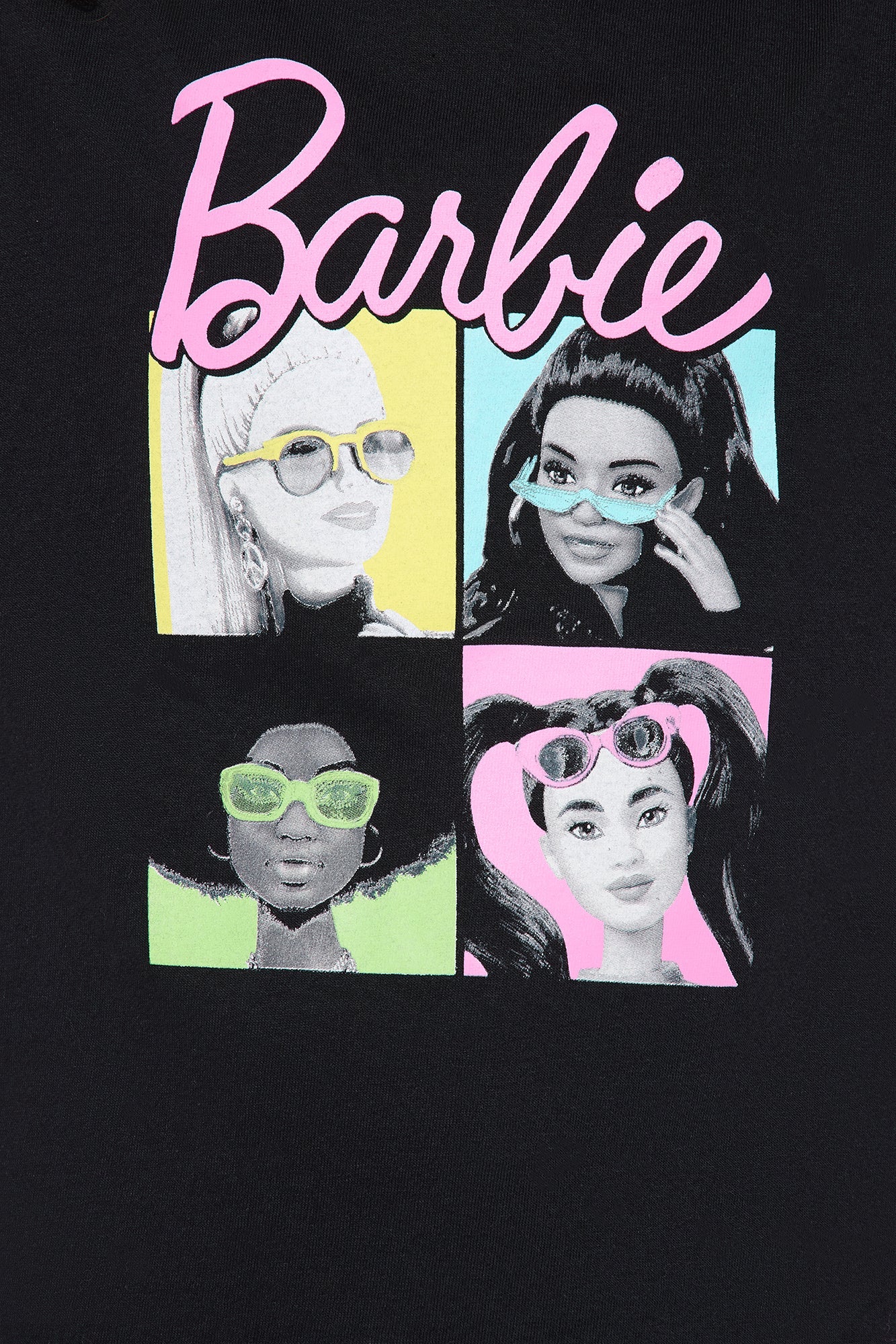 Mini The Many Faces Of Barbie Short Sleeve Tee - Black