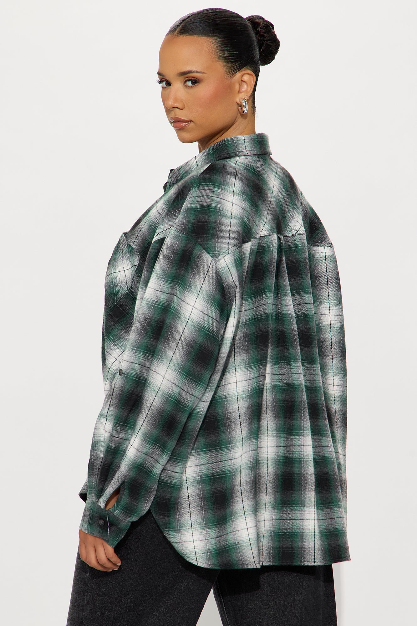 Shannon Plaid Flannel Shirt - Green/combo