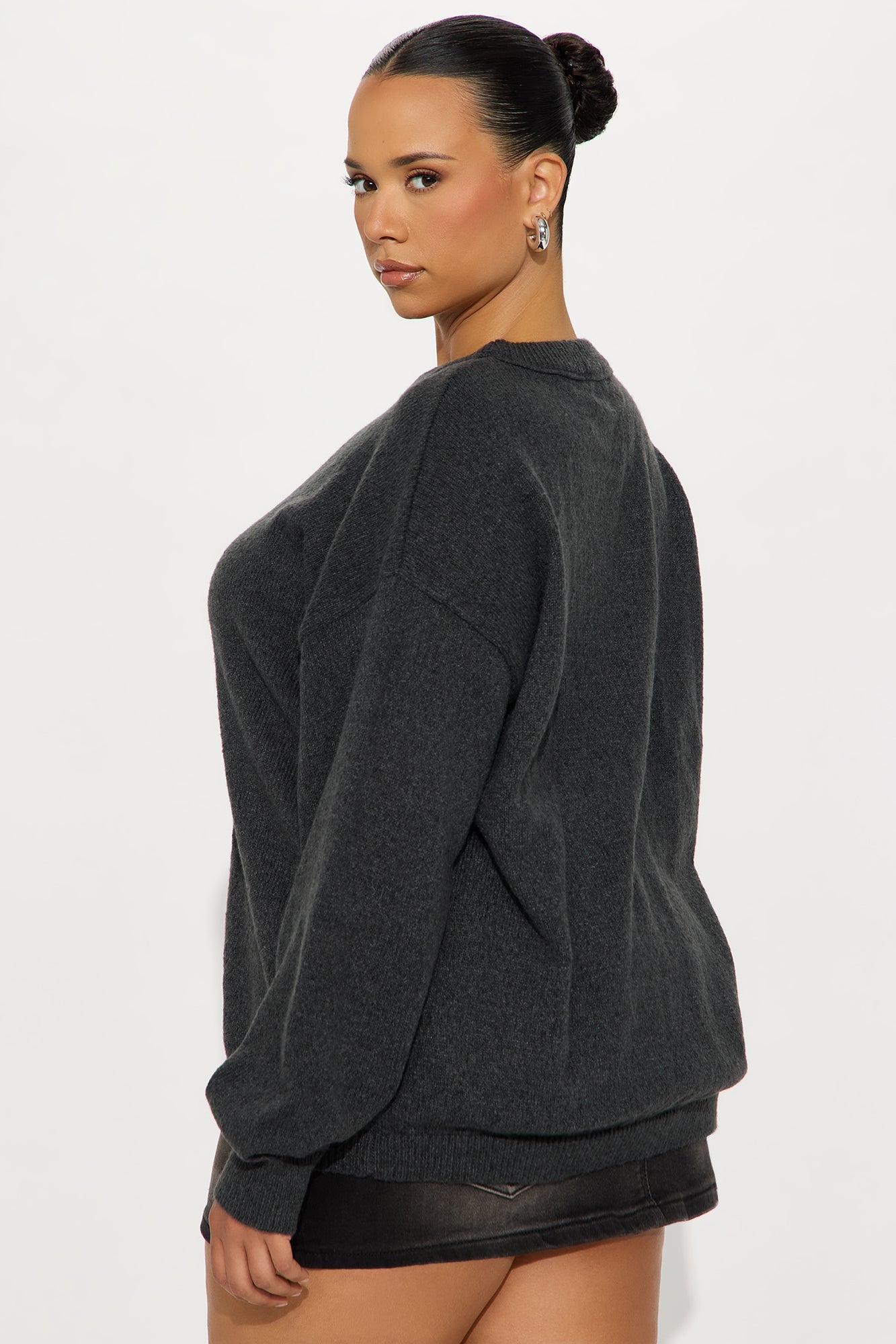 All Season Crew Neck Sweater - Charcoal