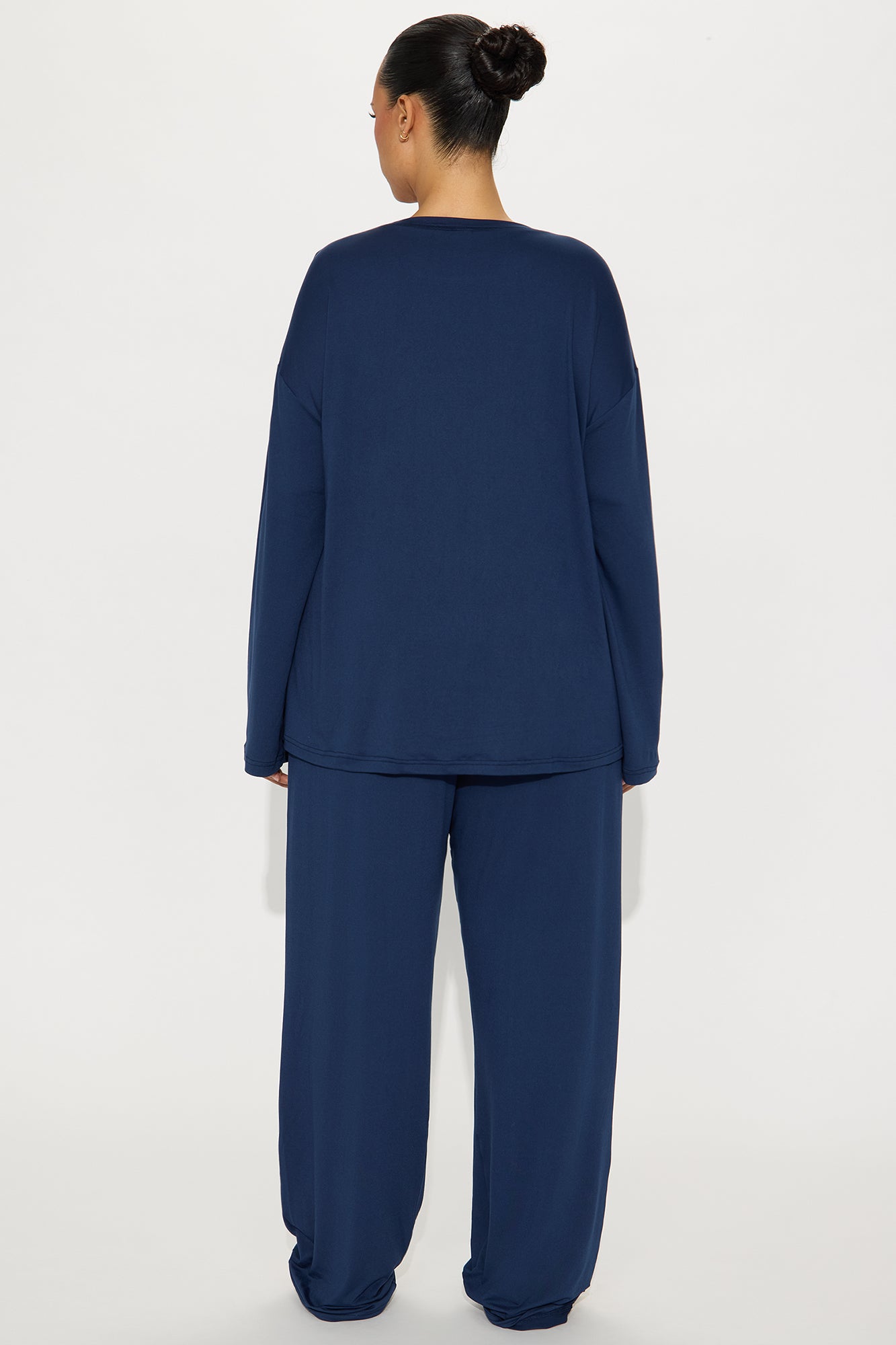 Relax Mood Long Sleeve PJ Pant Set - Navy