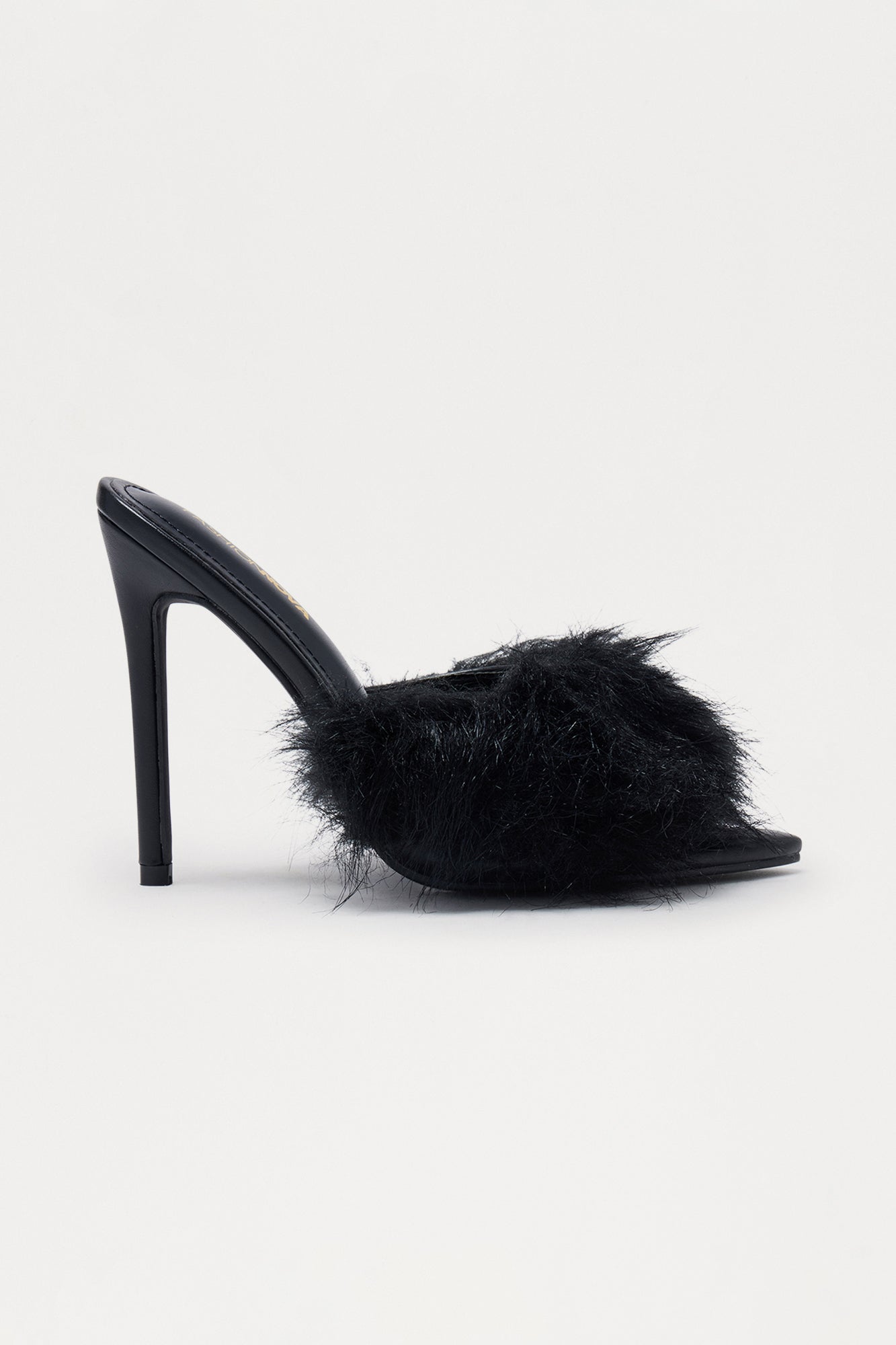 Draya Faux Fur Stiletto Pumps - Black