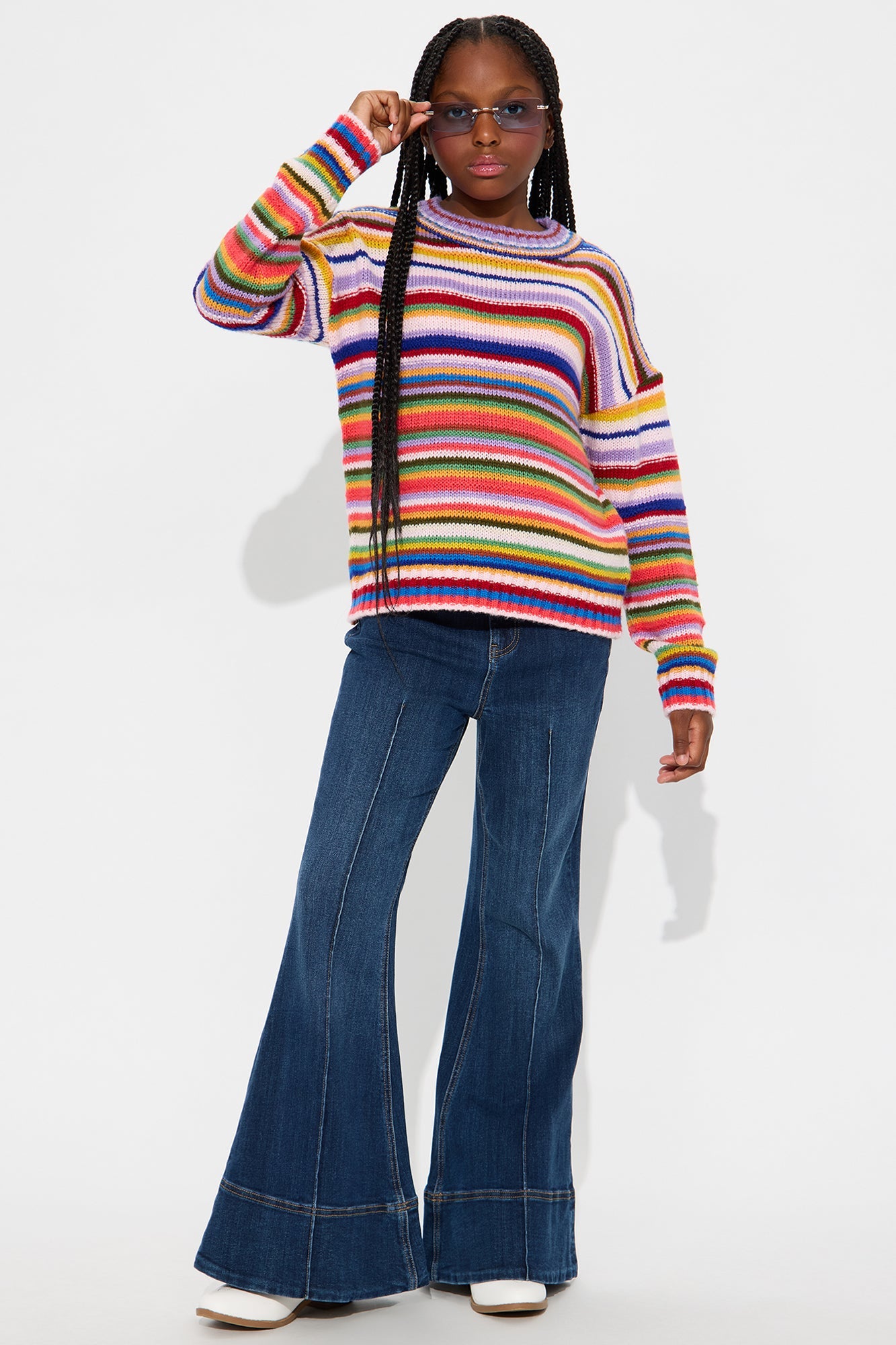 Mini Soul Connection Striped Sweater - Multi Color