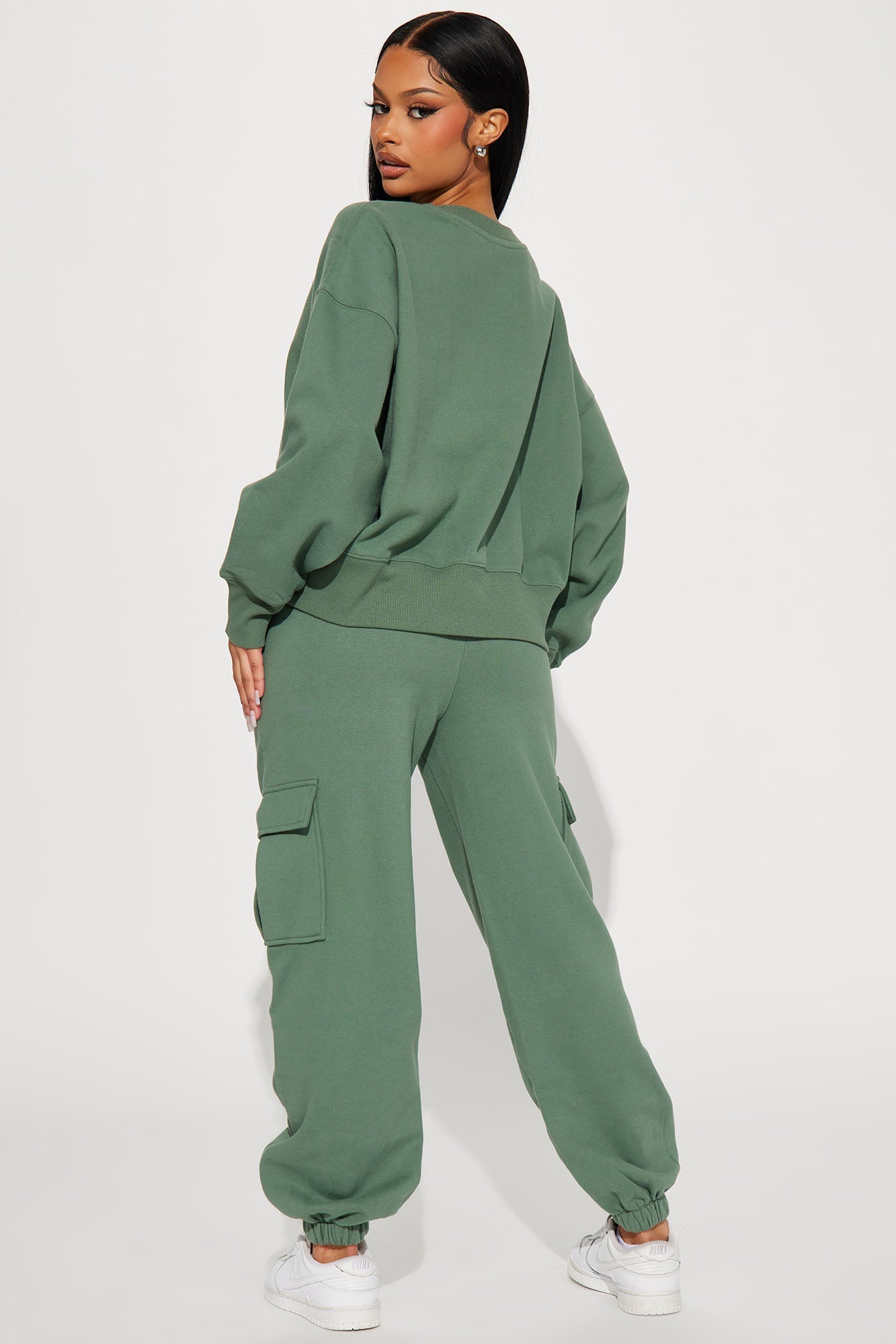 Follow Me Around Sweatsuit - Sage