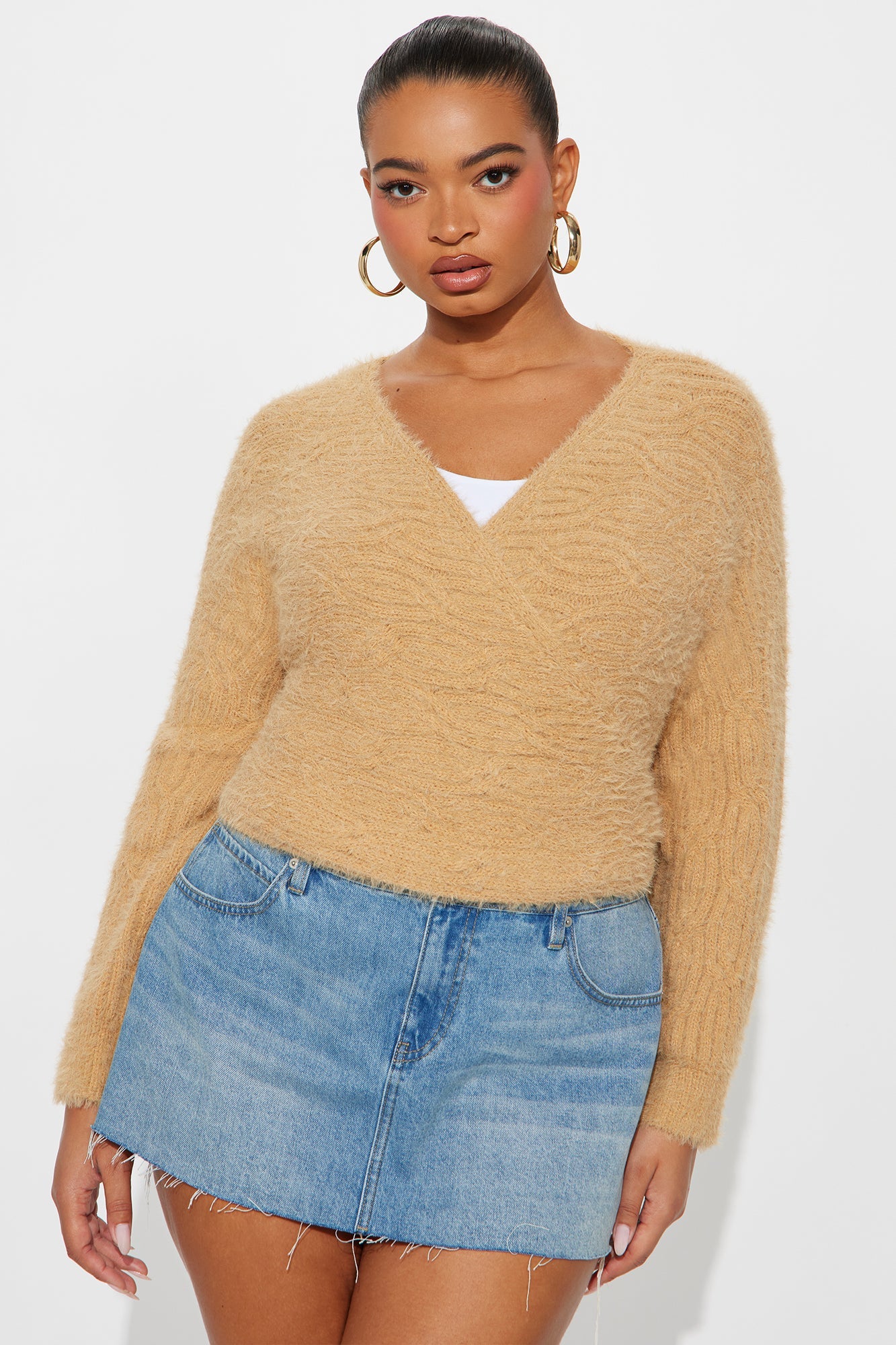 Snuggle Approved Tie Waist Cardigan - Beige