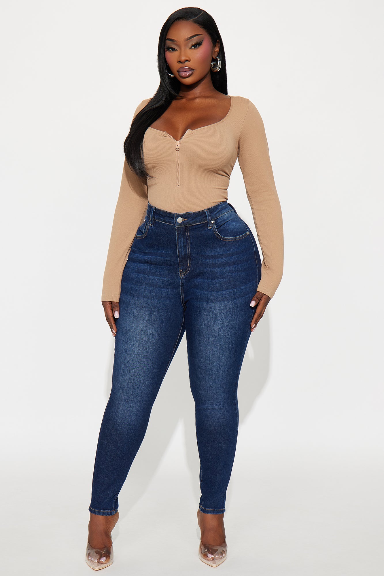 In Forme Ankle Skinny Jeans - Dark Wash