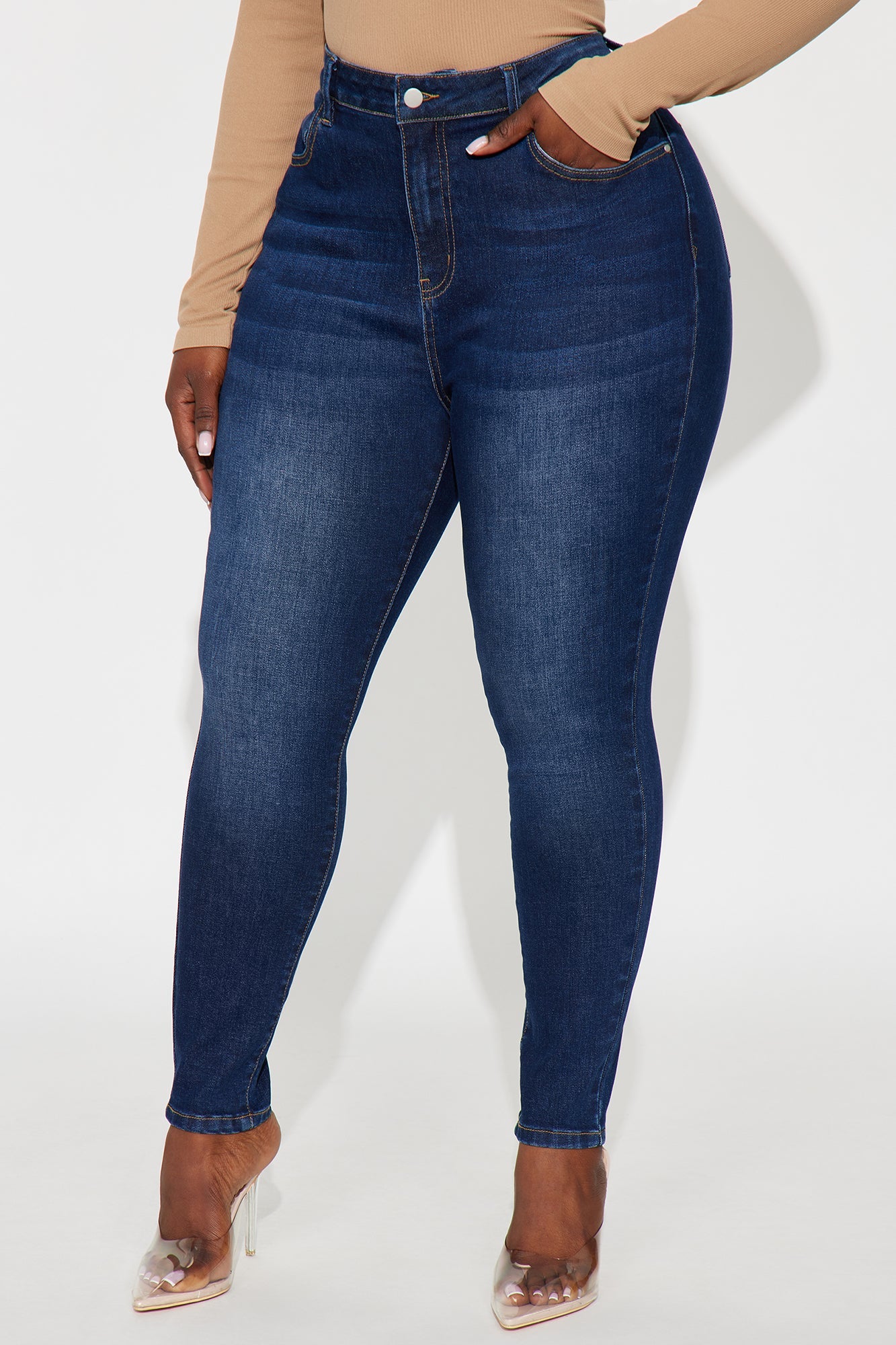 In Forme Ankle Skinny Jeans - Dark Wash
