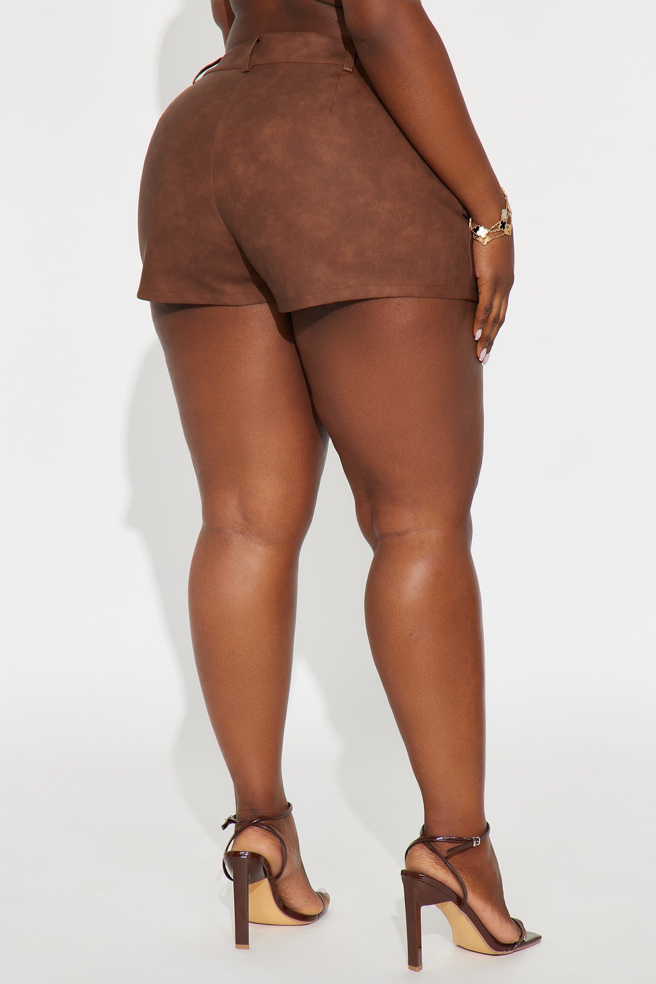 Your Worst Nightmare Faux Leather Micro Short - Brown