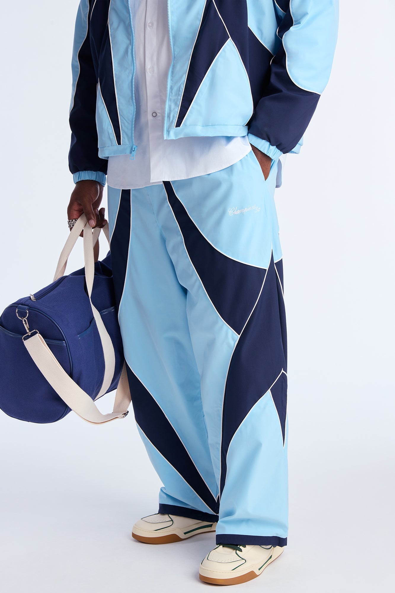 Baggy International Champions Color Blocked Track Pant - Blue/combo