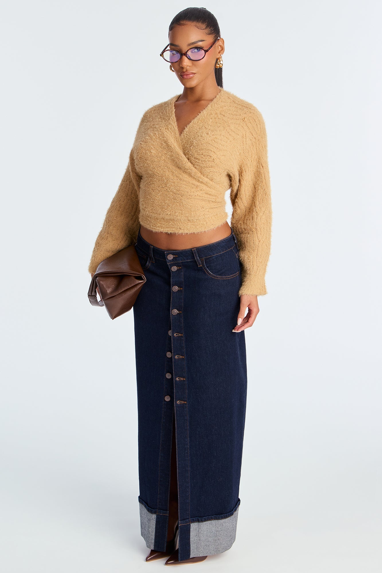 Snuggle Approved Tie Waist Cardigan - Beige
