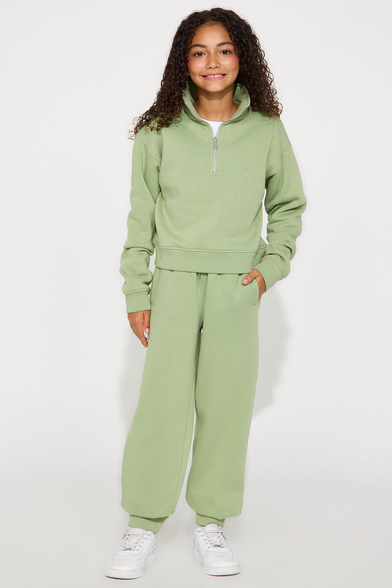 Mini Stole Your Bestie Oversized Jogger - Sage