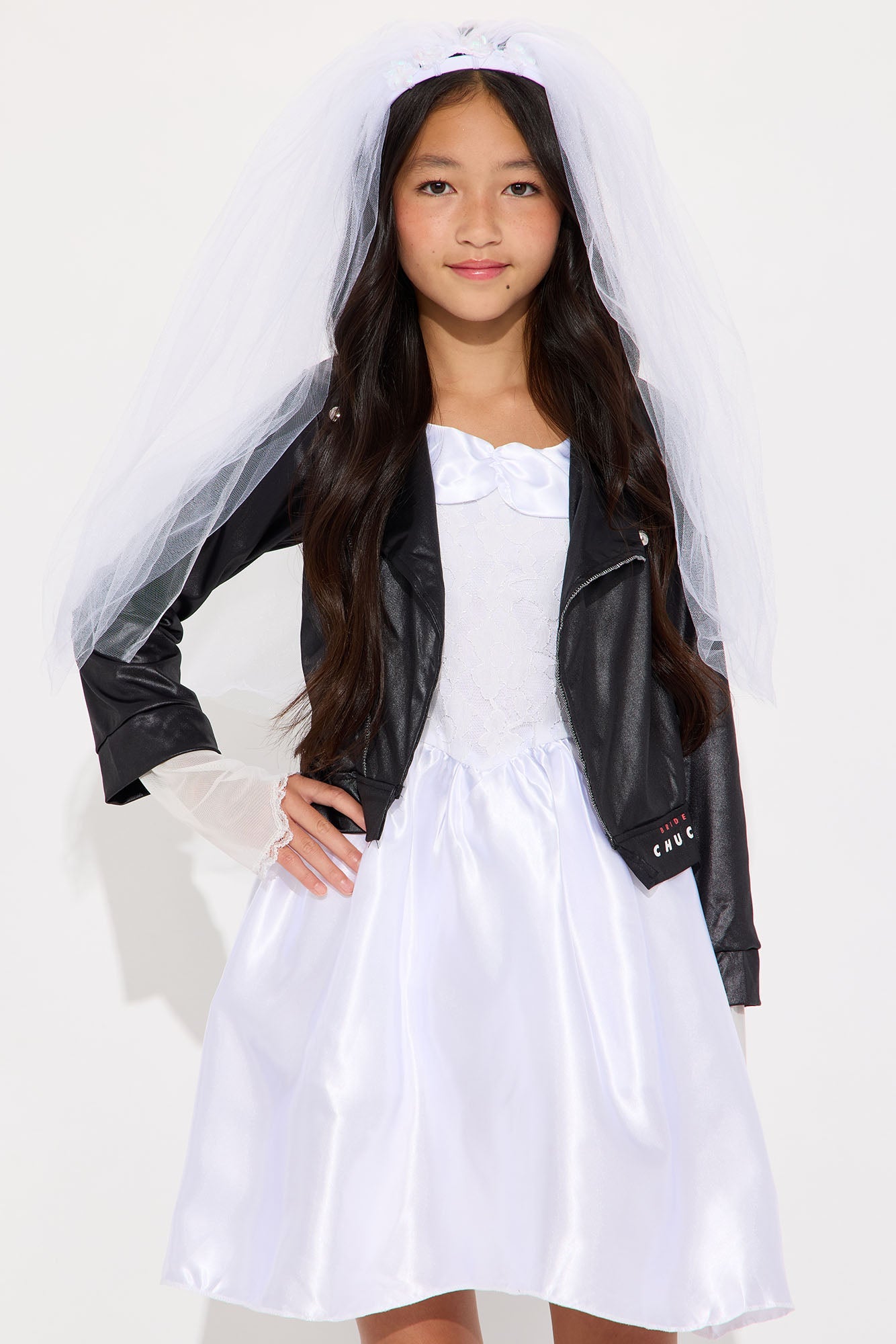 Mini Bride Of Chucky Costume - Black/White