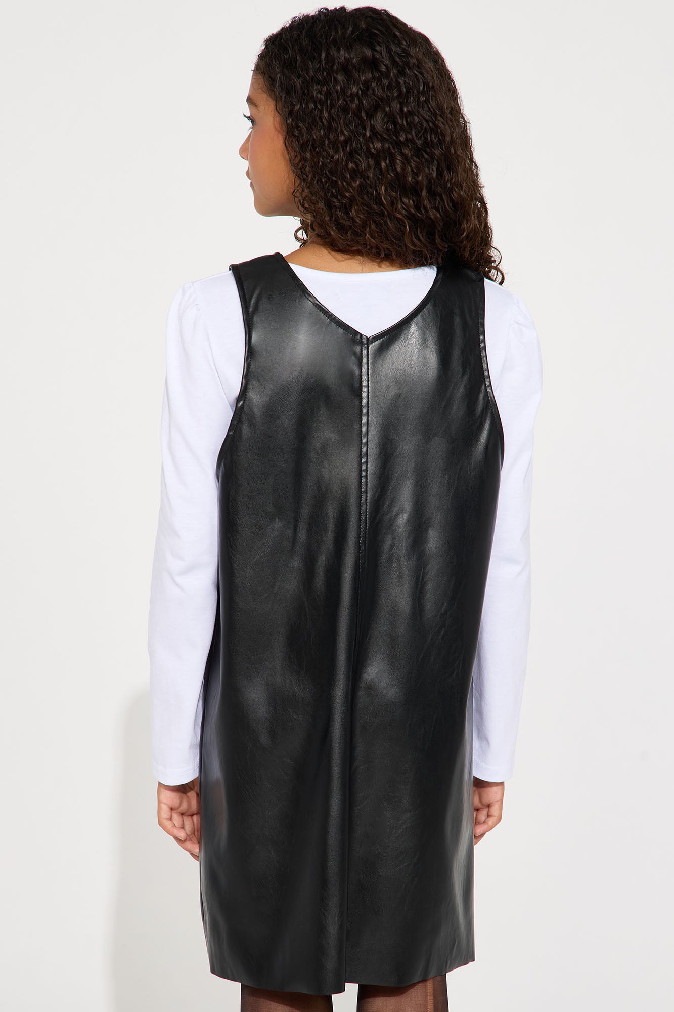 Mini Lets Rock Faux leather Dress - Black