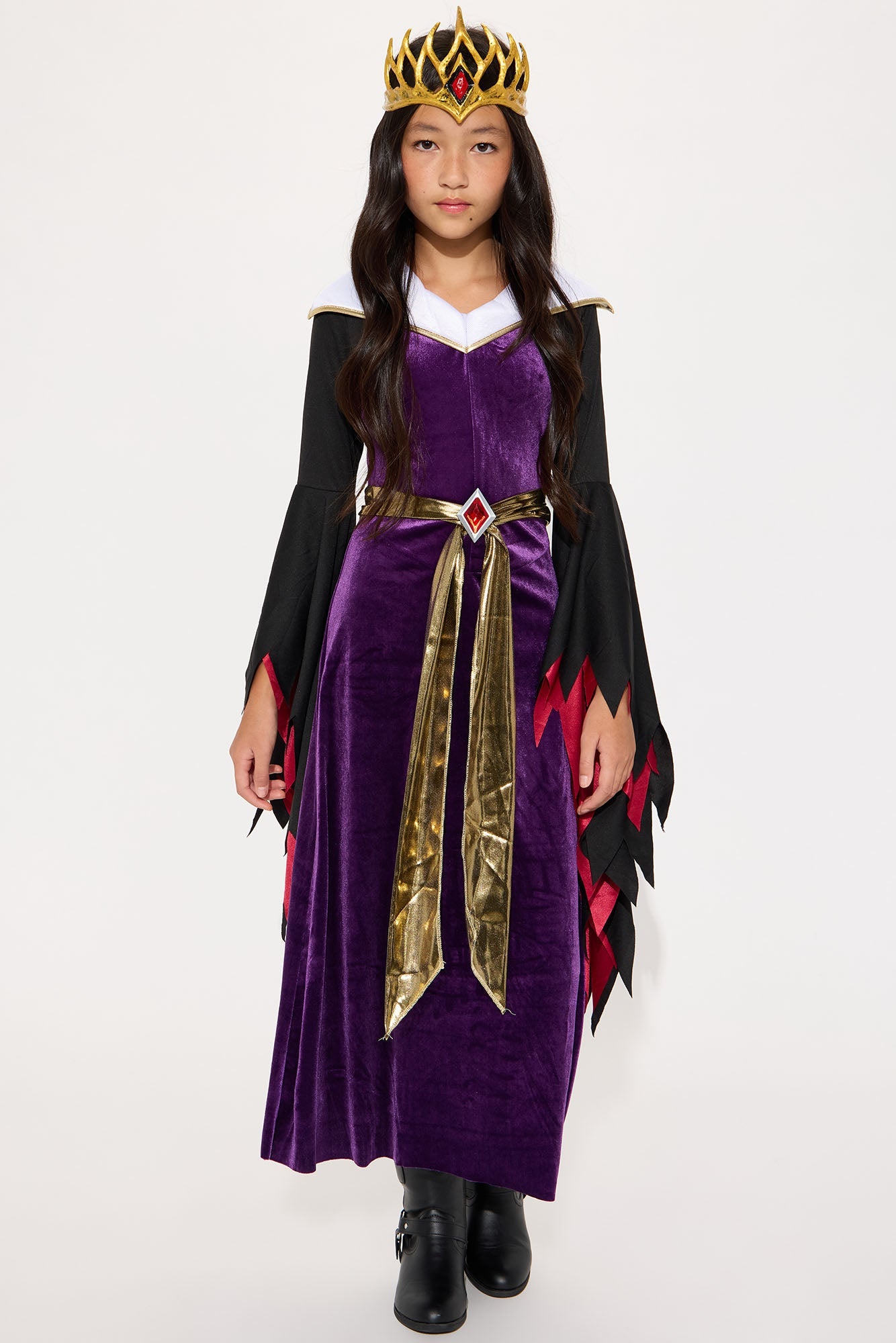 Mini Evil Queen Costume - Purple/combo