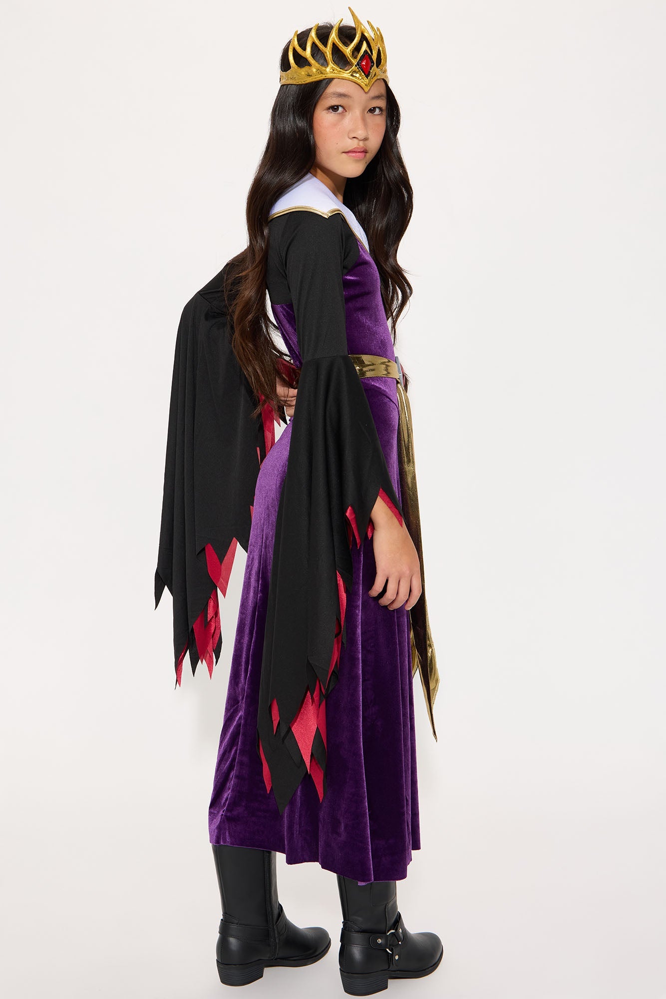 Mini Evil Queen Costume - Purple/combo