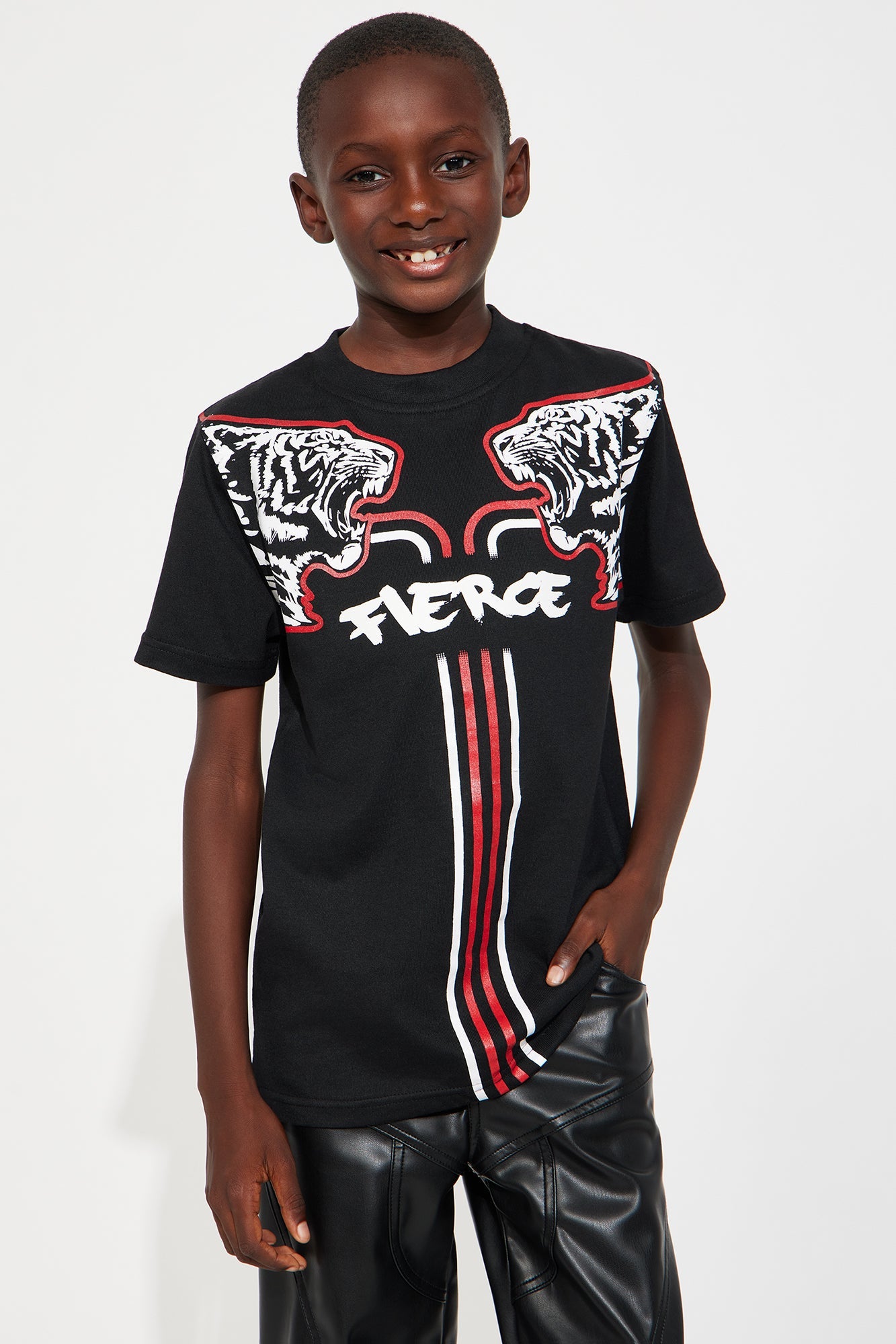 Mini Fierce Graphic Short Sleeve Tee - Black