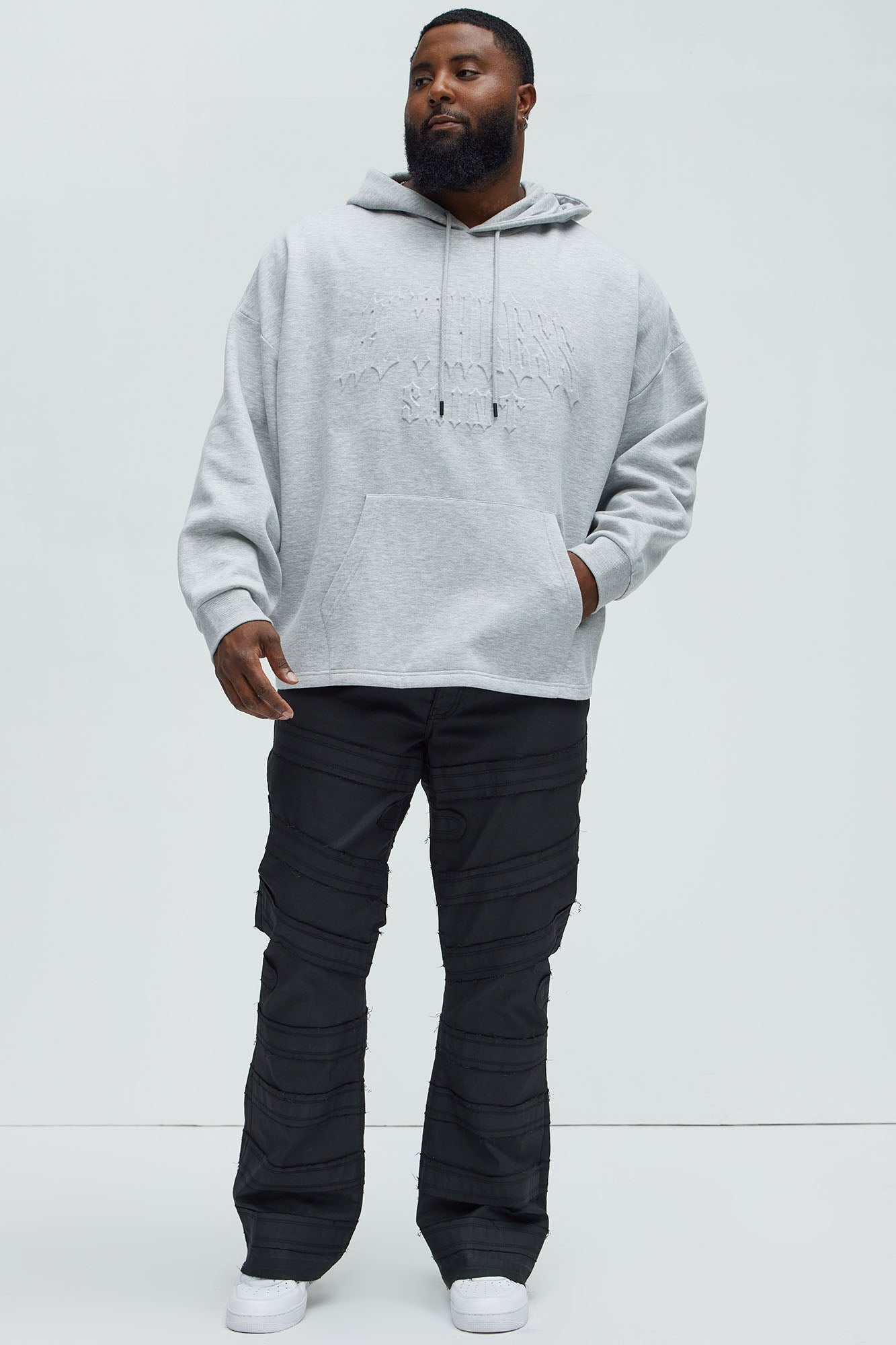Tyson Ruthless Saints Embossed Hoodie - Heather Grey