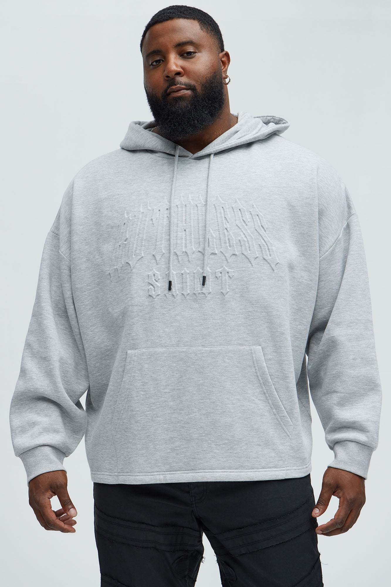 Tyson Ruthless Saints Embossed Hoodie - Heather Grey