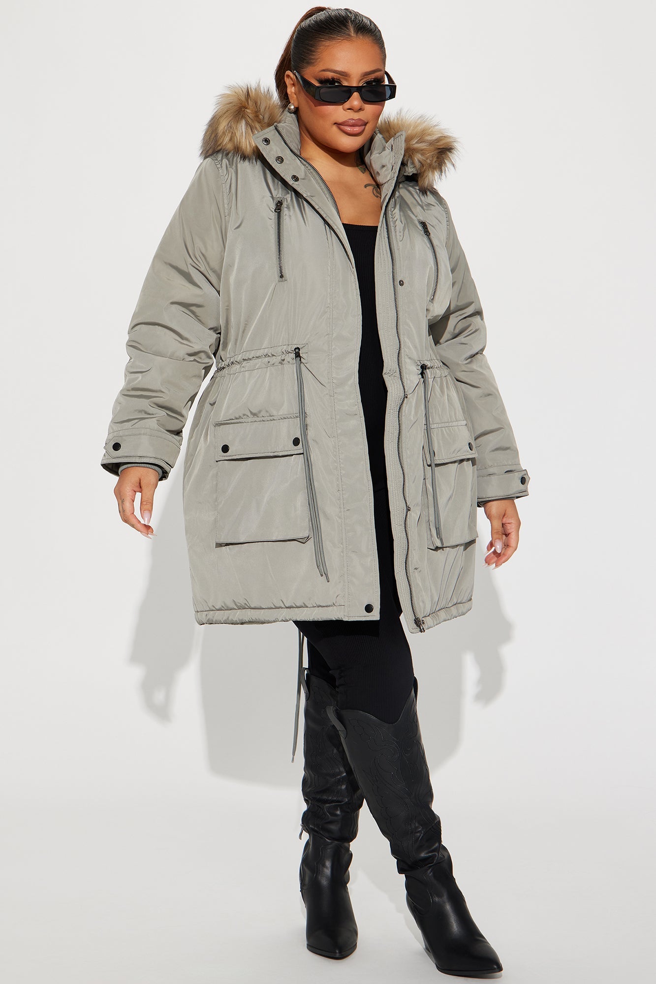 Cold News Puffer Jacket - Olive