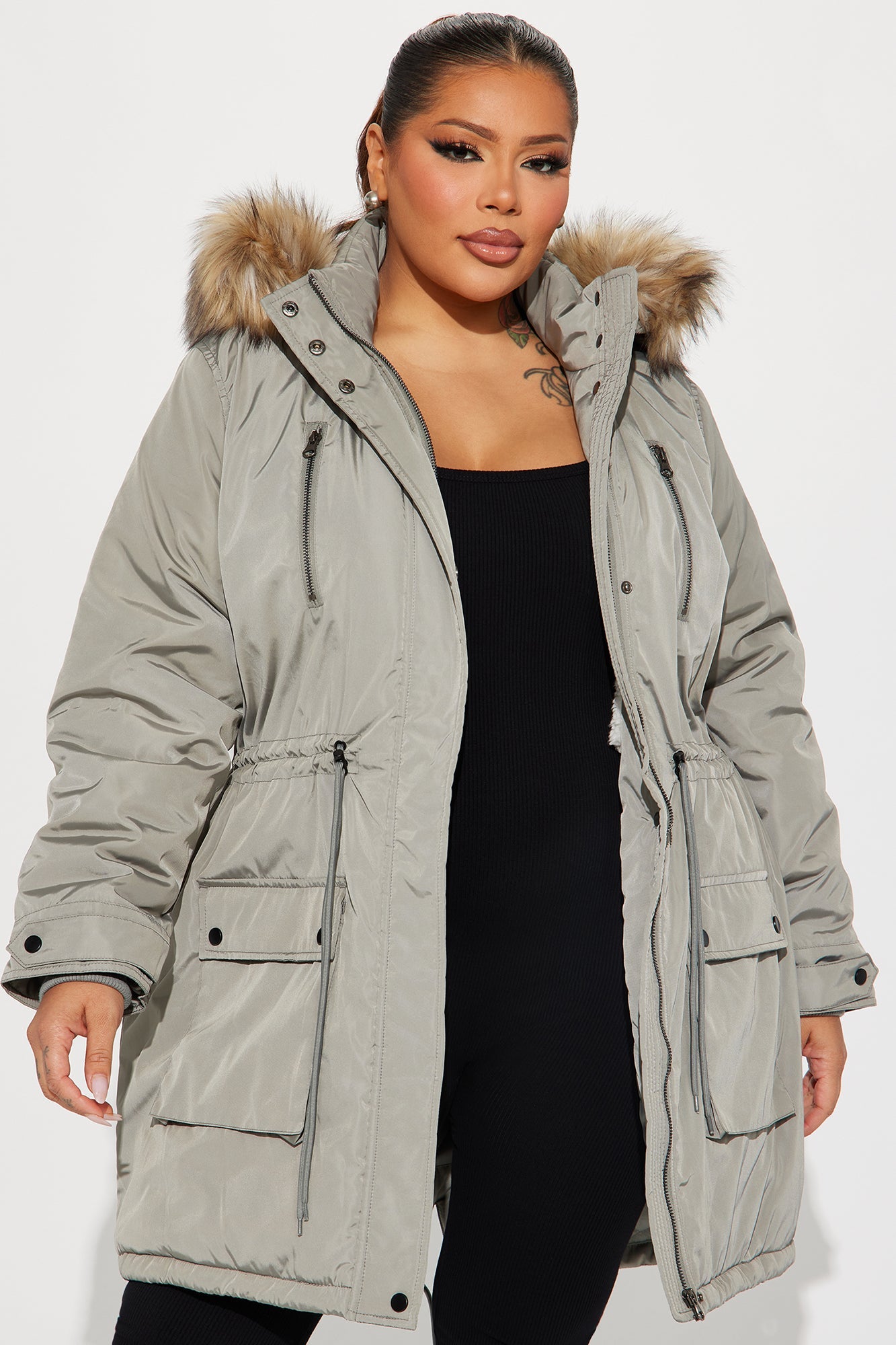 Cold News Puffer Jacket - Olive