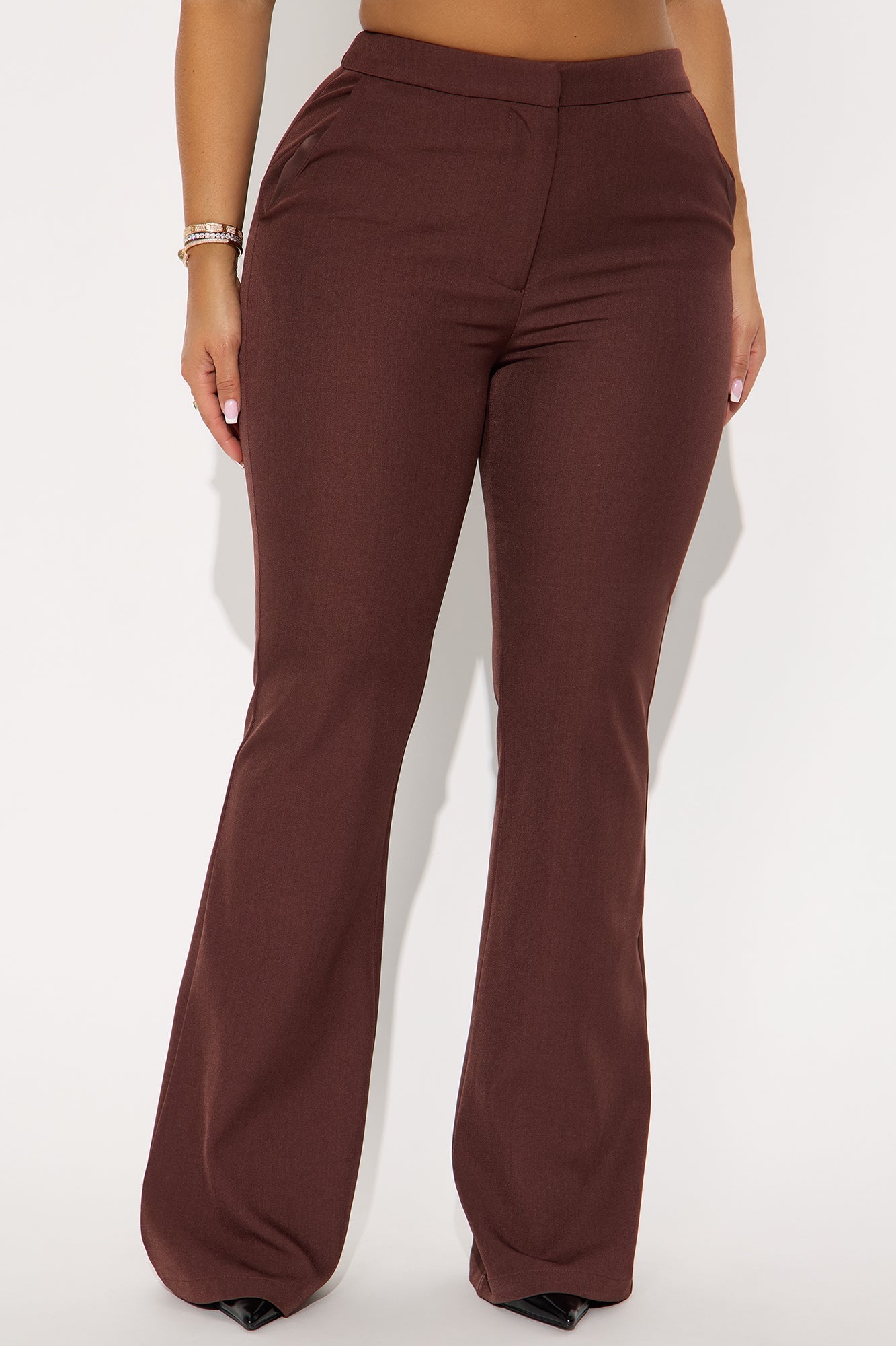 Breaking Even Flare Trouser - Chocolate