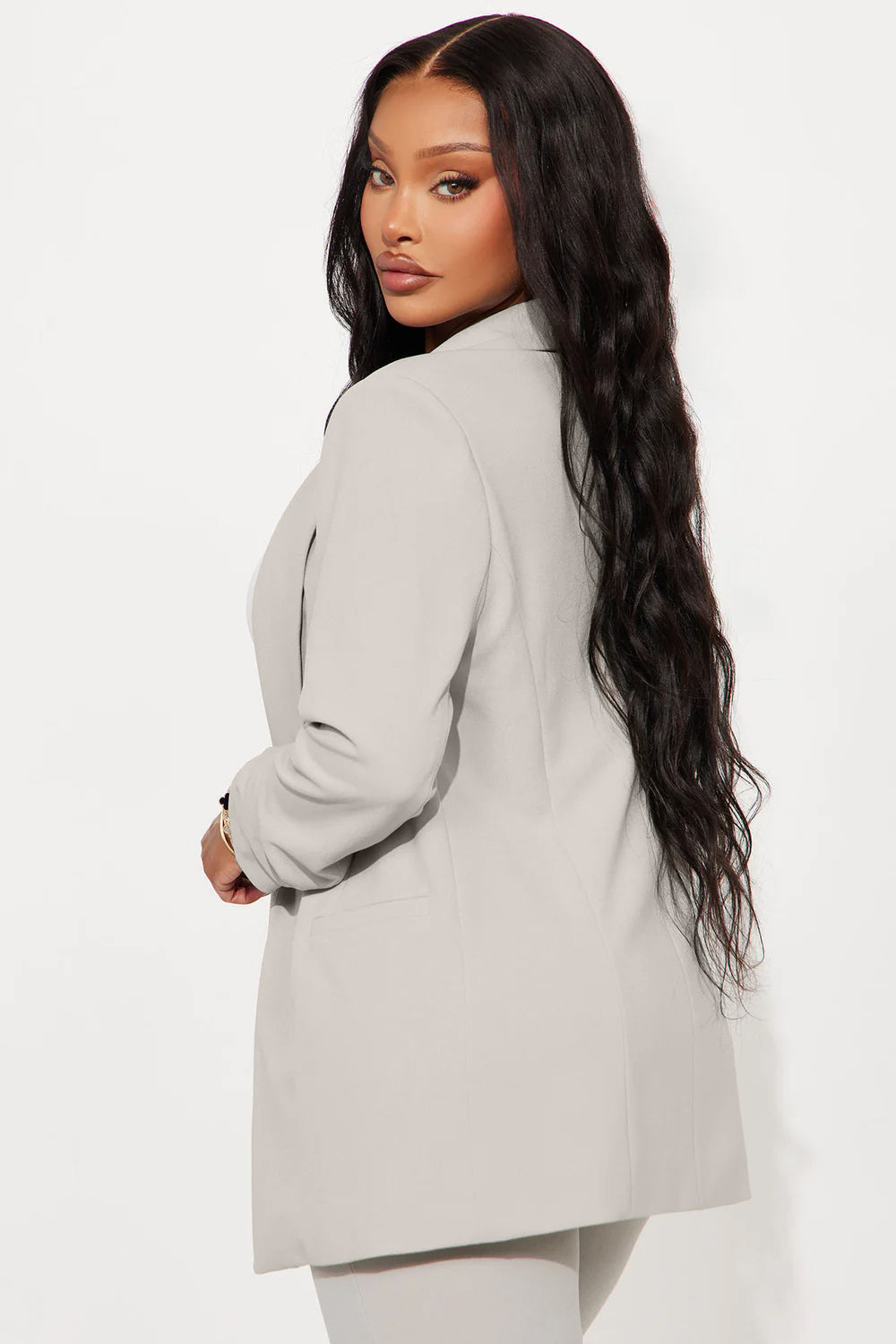 The Celine Blazer - Light Grey