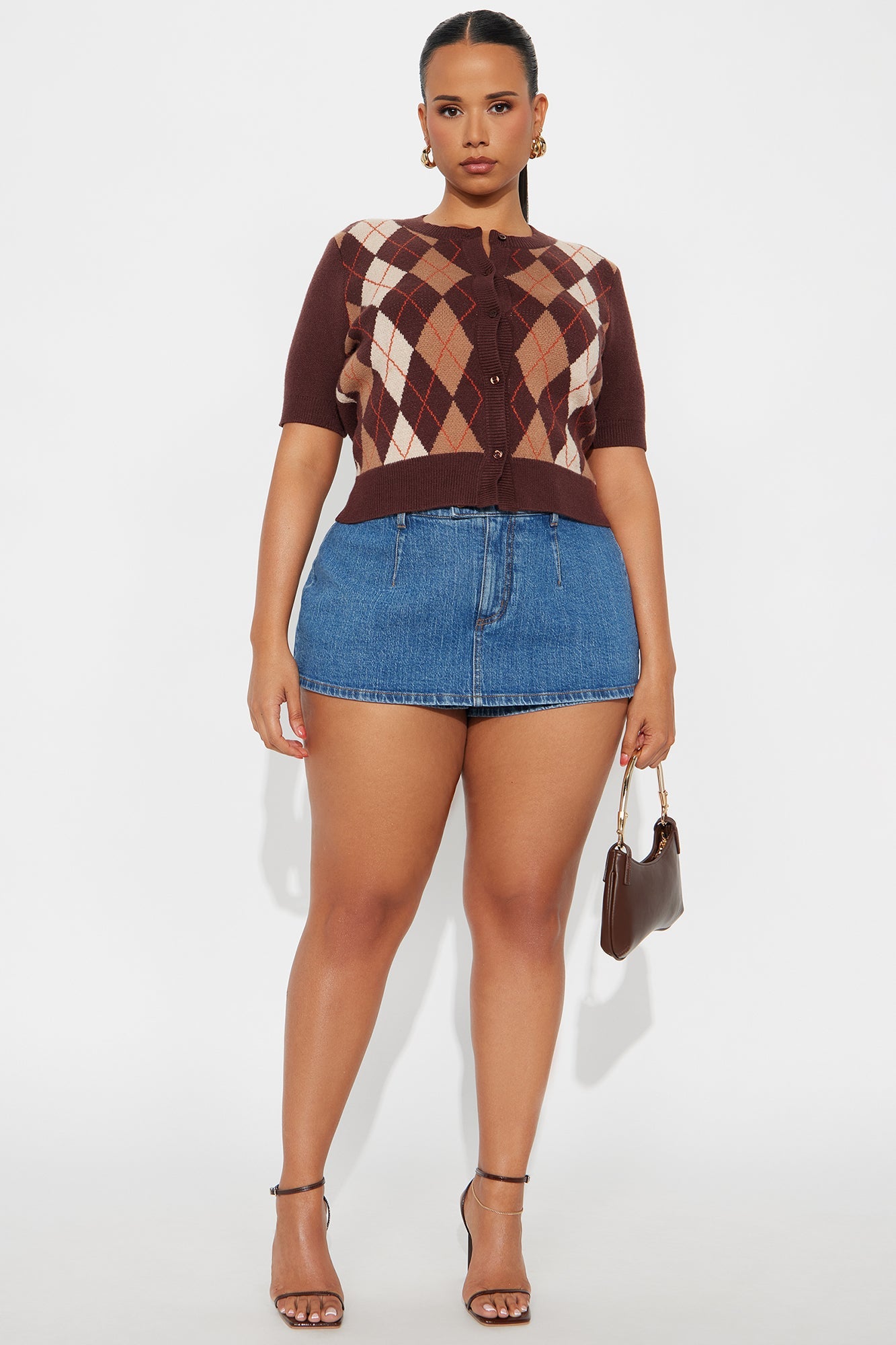 Harley Micro Mini Denim Peekaboo Skort - Medium Wash