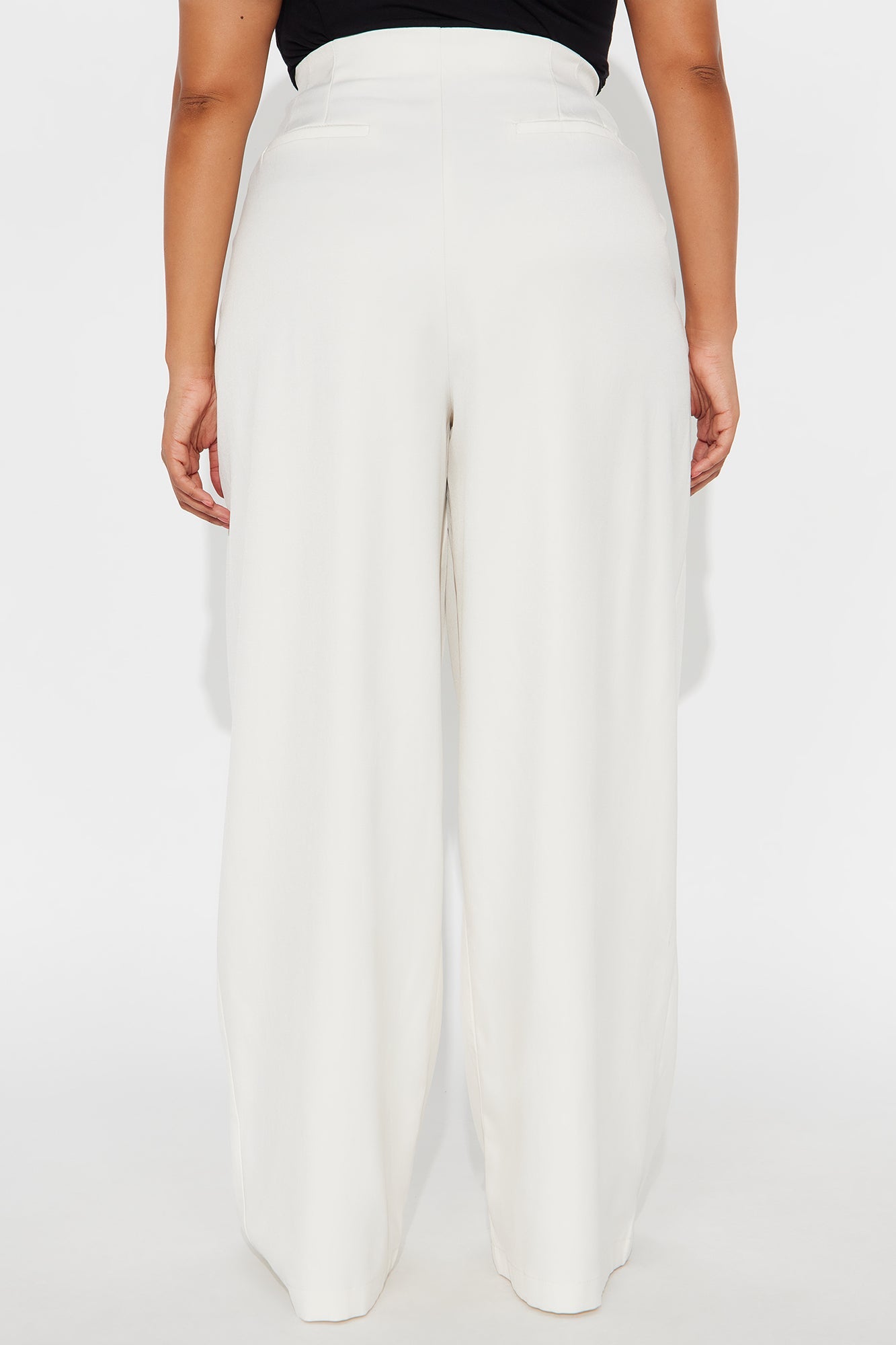 Nicole Wide Leg Trouser Pant 33 - Ivory