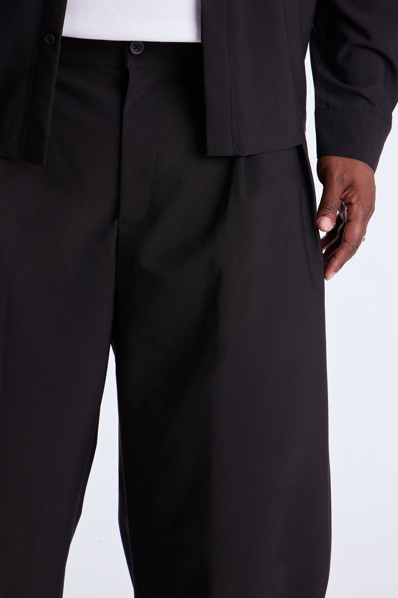 Barrel Bold Flow Trousers - Black