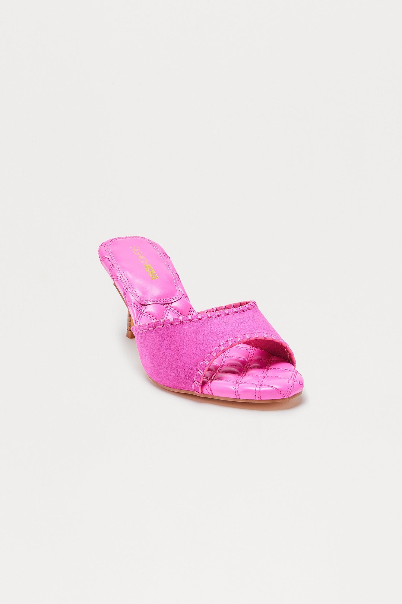 Esther Quilted Mules - Fuchsia