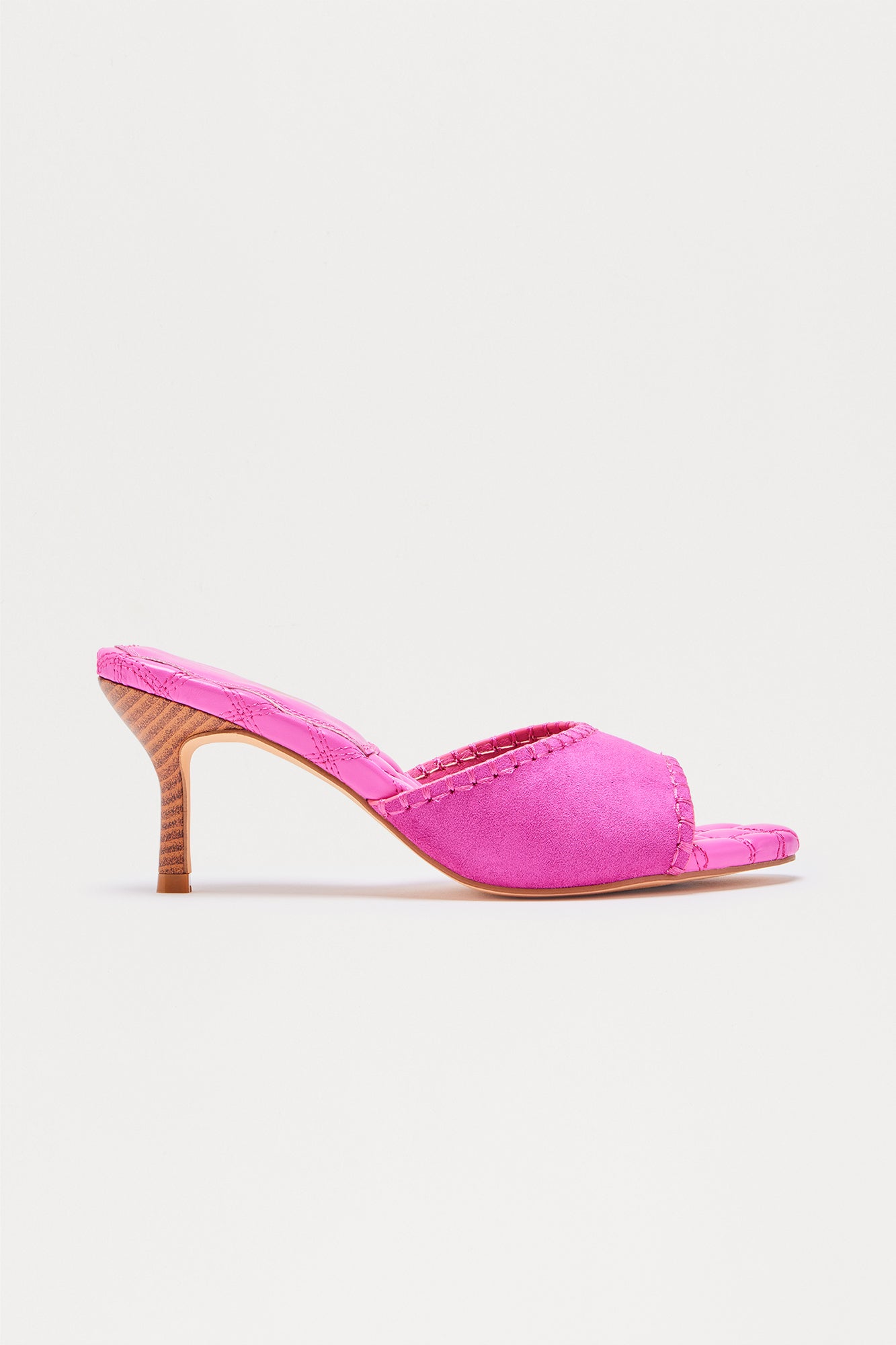 Esther Quilted Mules - Fuchsia