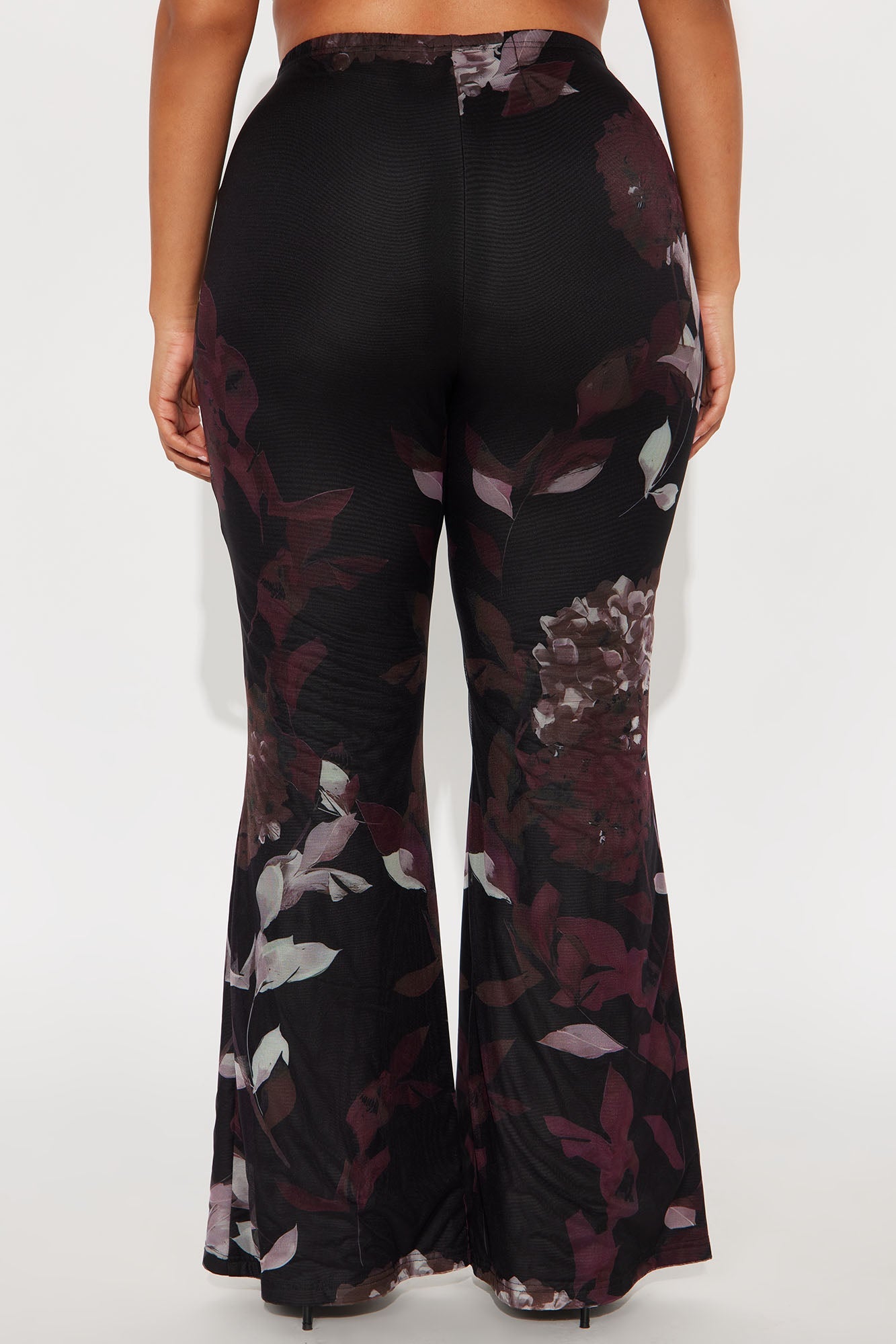 Garden Muse Mesh Flare Pant 32″ - Burgundy/combo