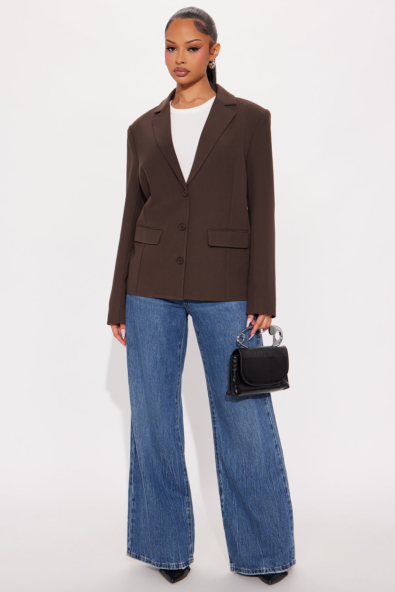 Piper Oversized Blazer - Chocolate