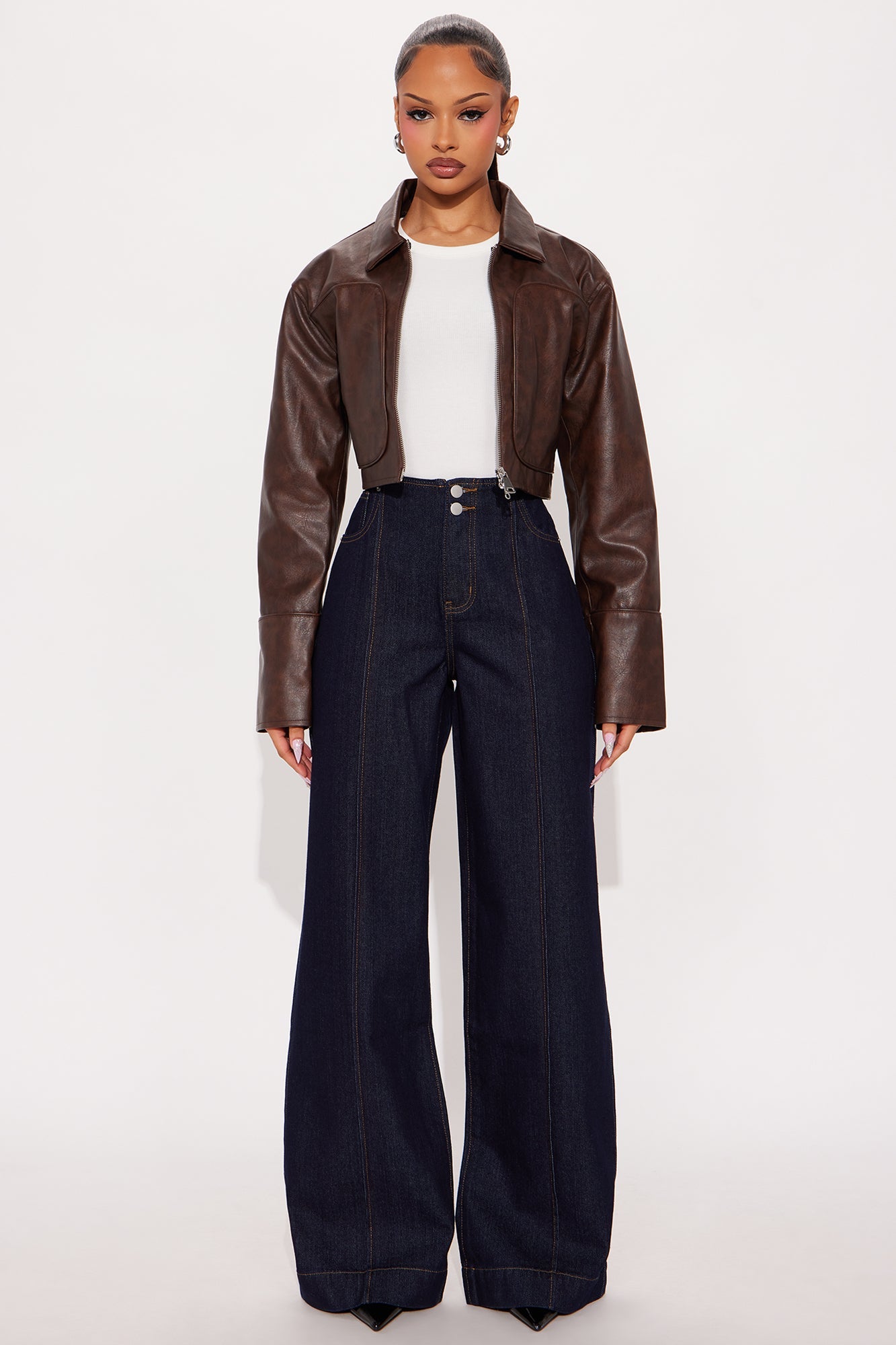 Opening Scene Wide Leg Jeans - Dark Denim