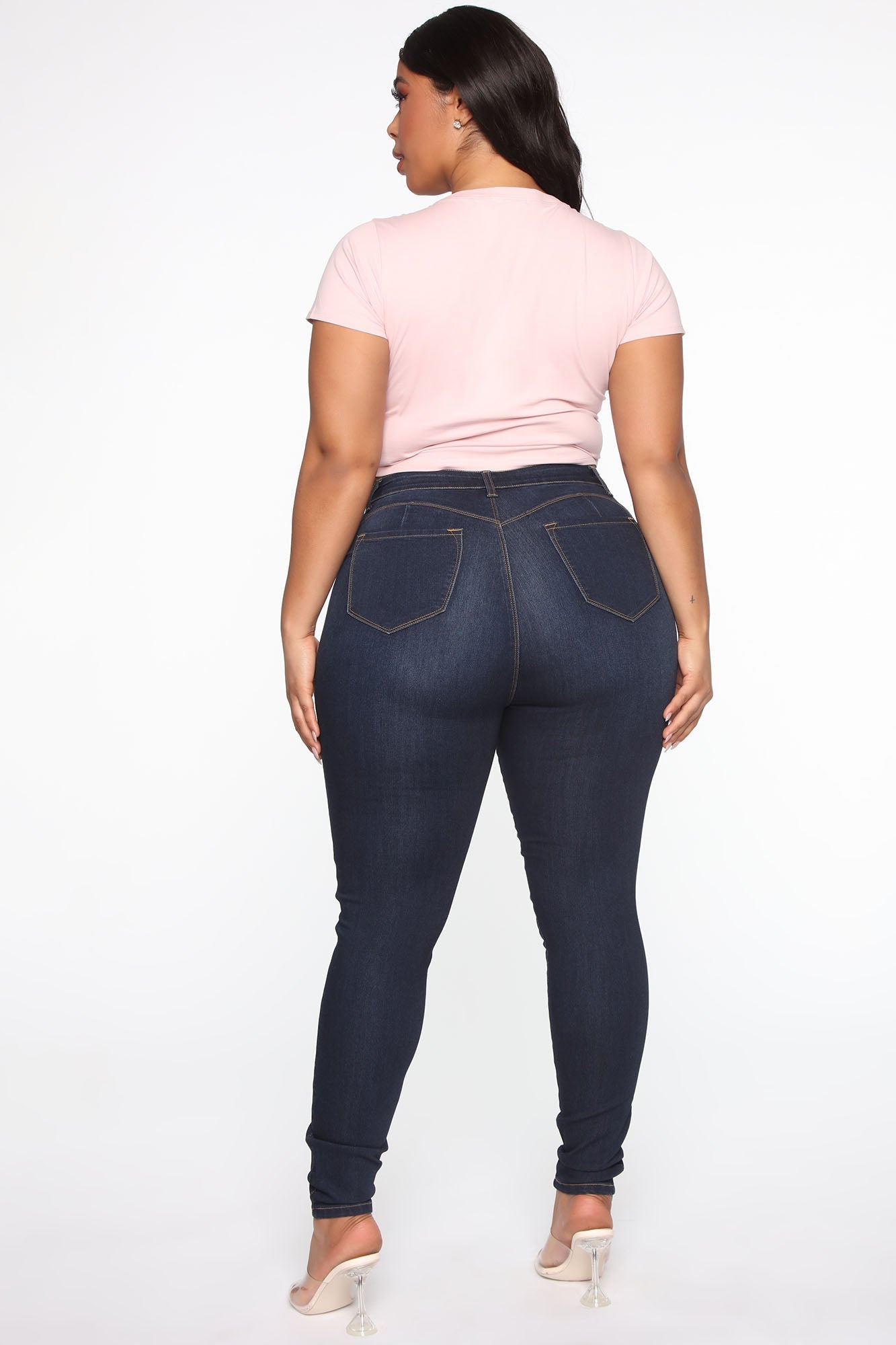 Classic Beauty Booty Lifter Skinny Jeans - Dark Denim