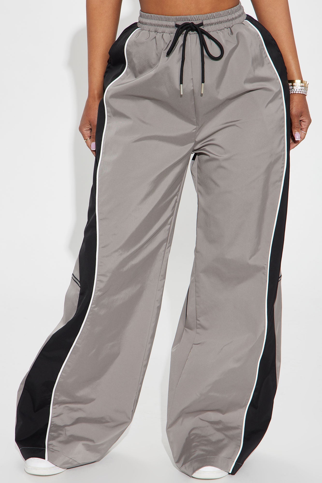 Nothing Less Windbreaker Track Pant - Charcoal/combo