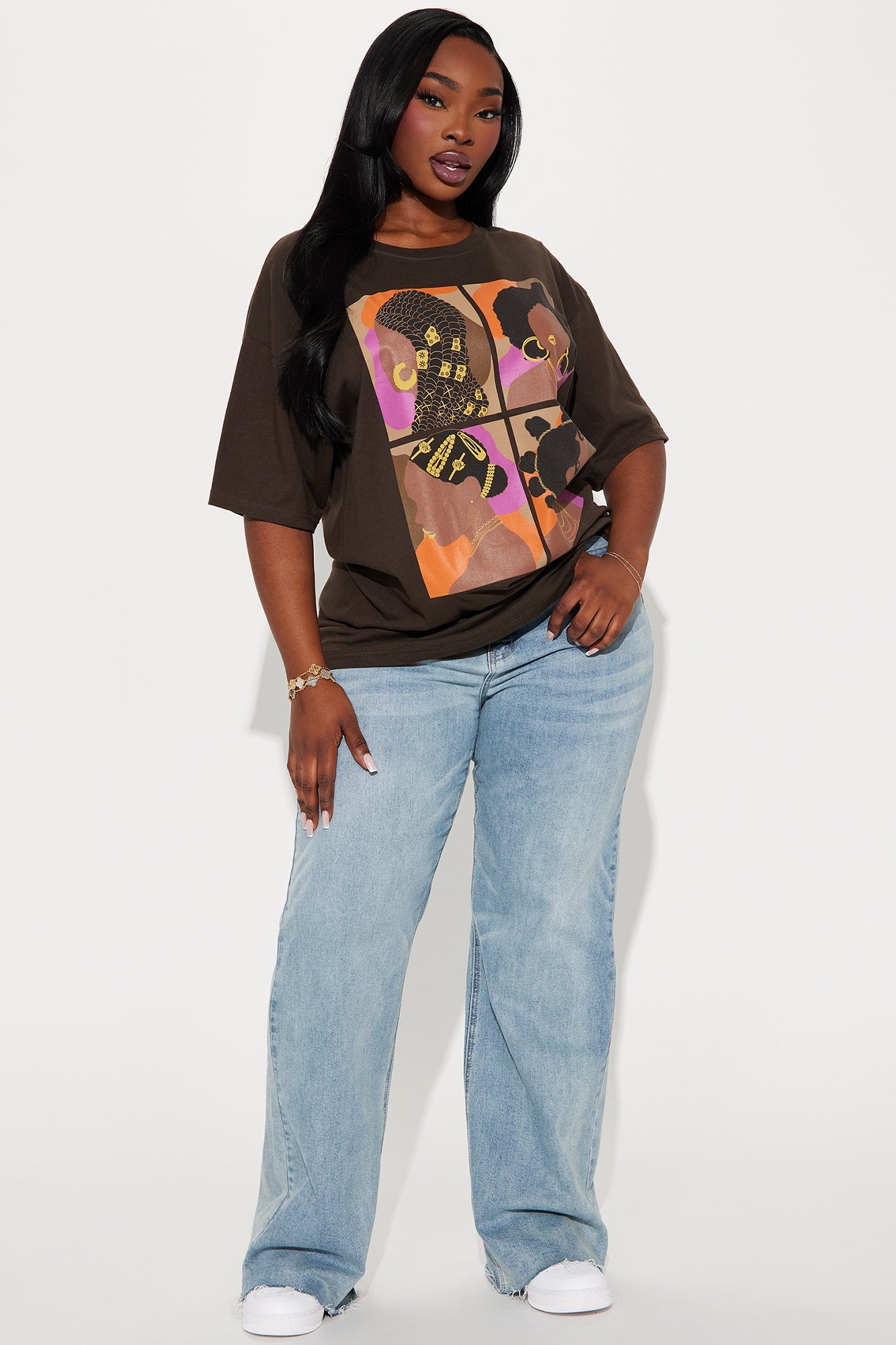 Embracing All Of Me Graphic Tee - Brown