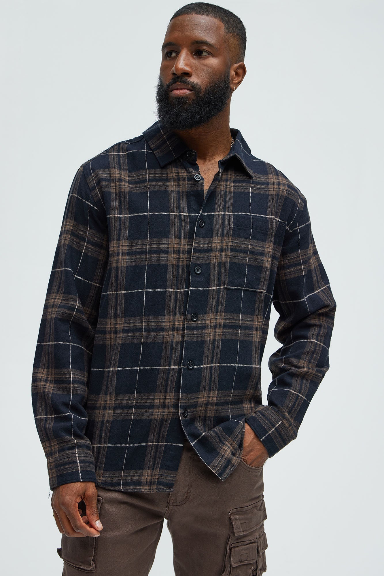 Sayward Flannel Shirt - Black/combo