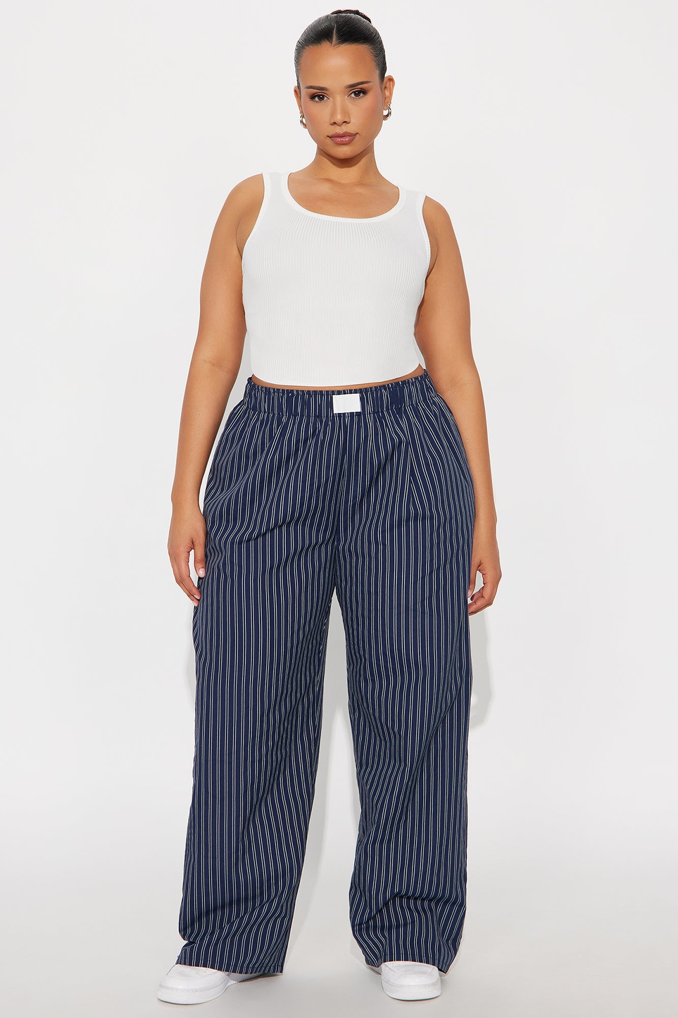 Aurora Striped Boxer Pant - Navy